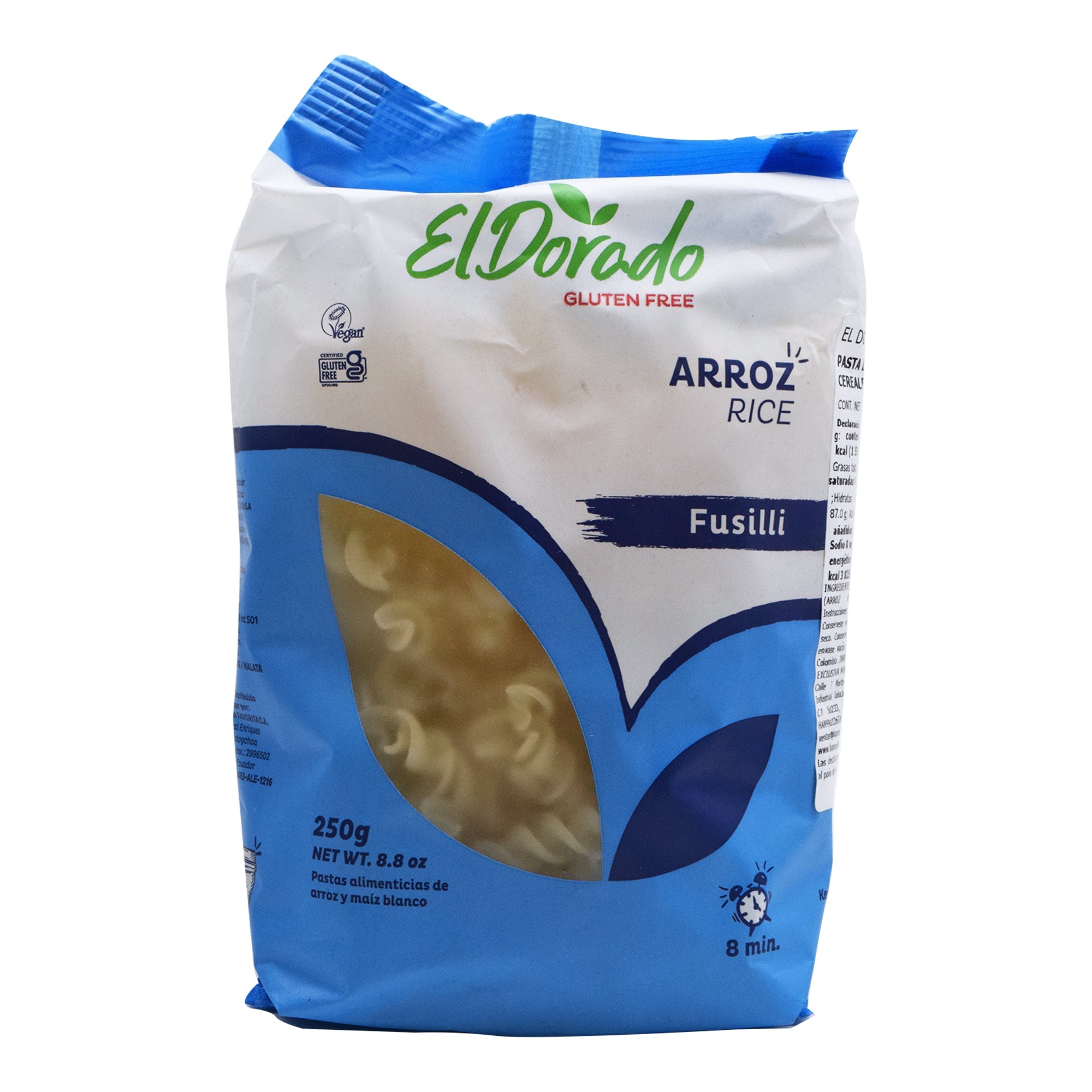 Pasta De Arroz Fusilli 250 G