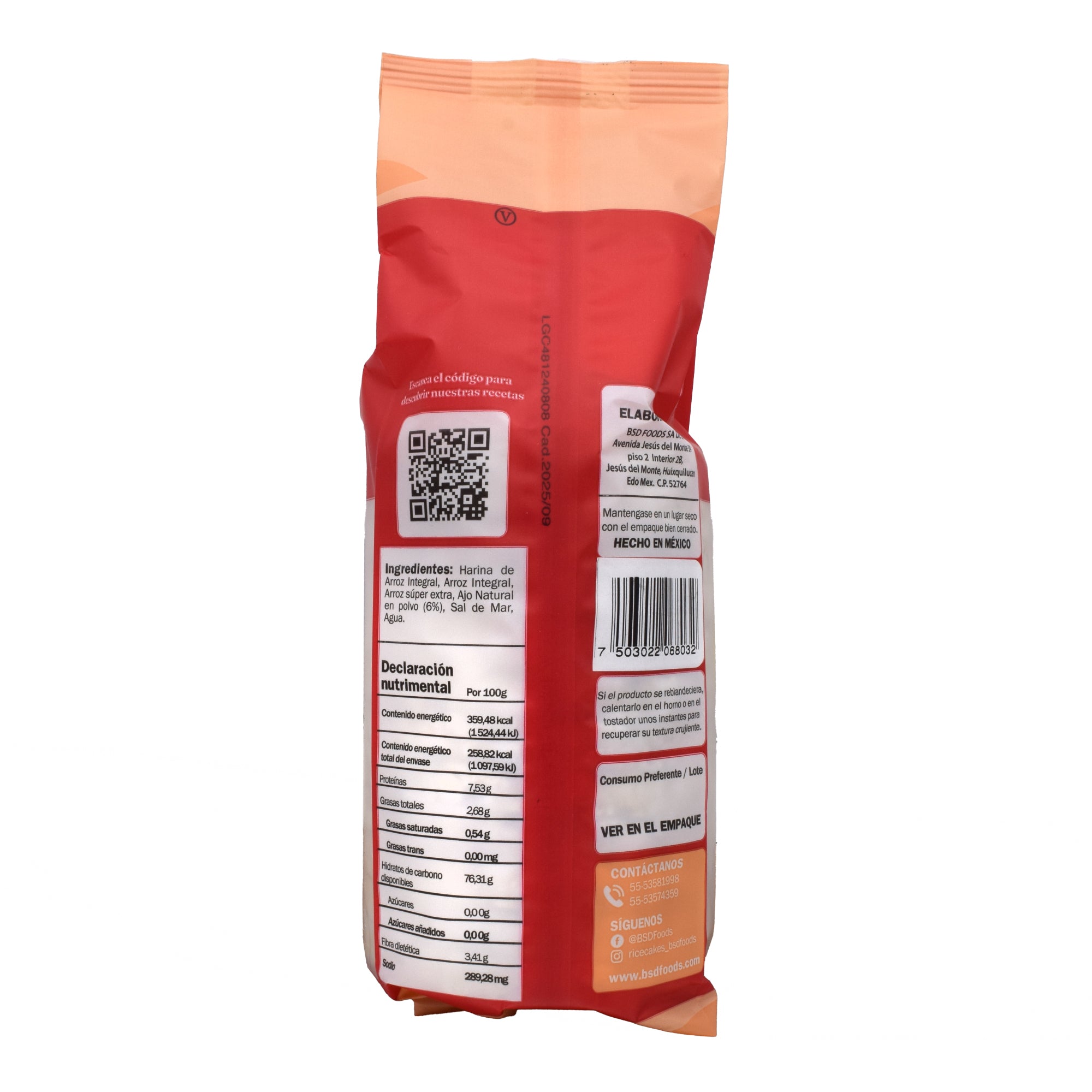 Galleta De Arroz Ajo 72 G