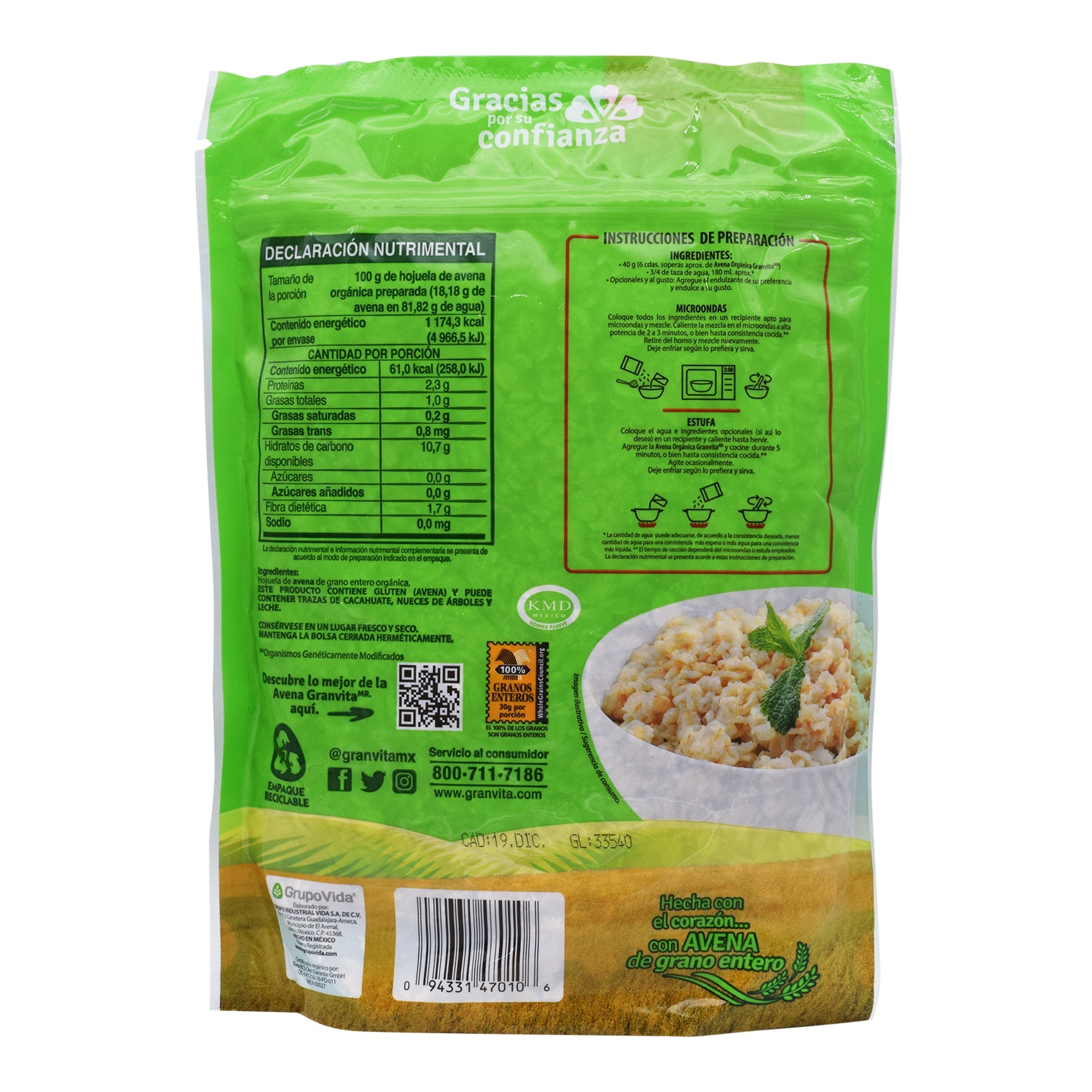 Avena En Hojuela 350 G