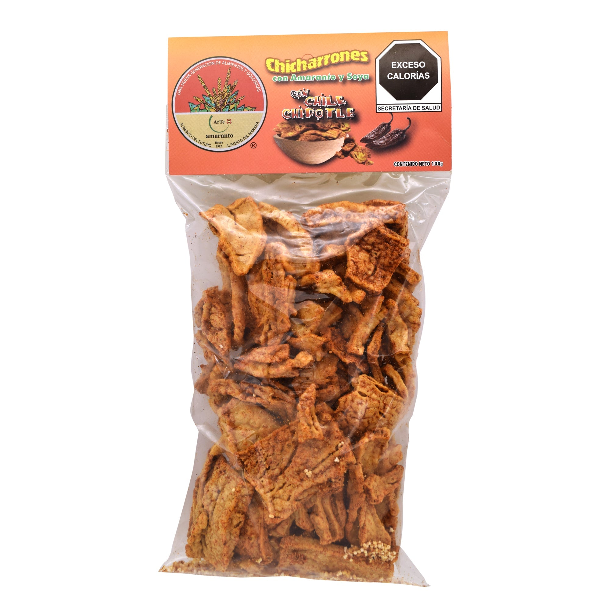 Chicharron Con Amaranto Y Soya Chipotle 100 G (Caja 20)