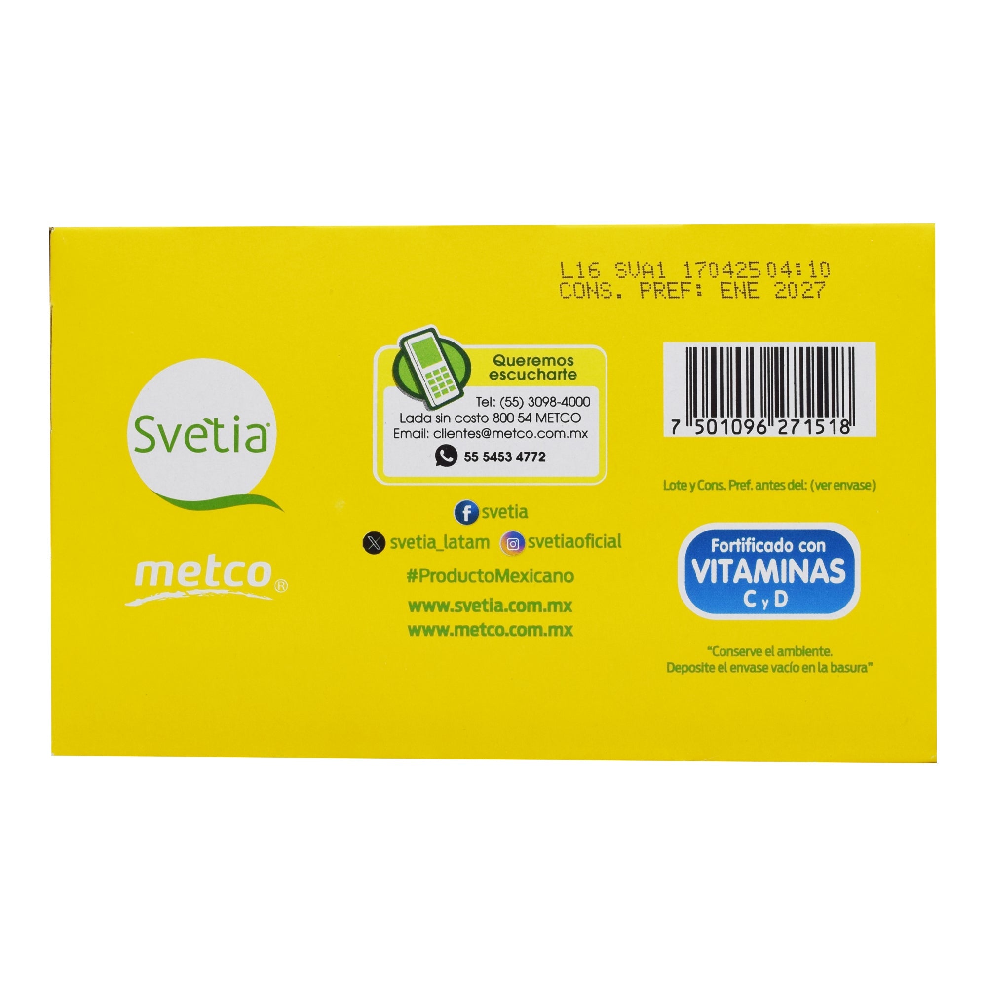 Endulzante Svetia 120 Sob 1 G C/u