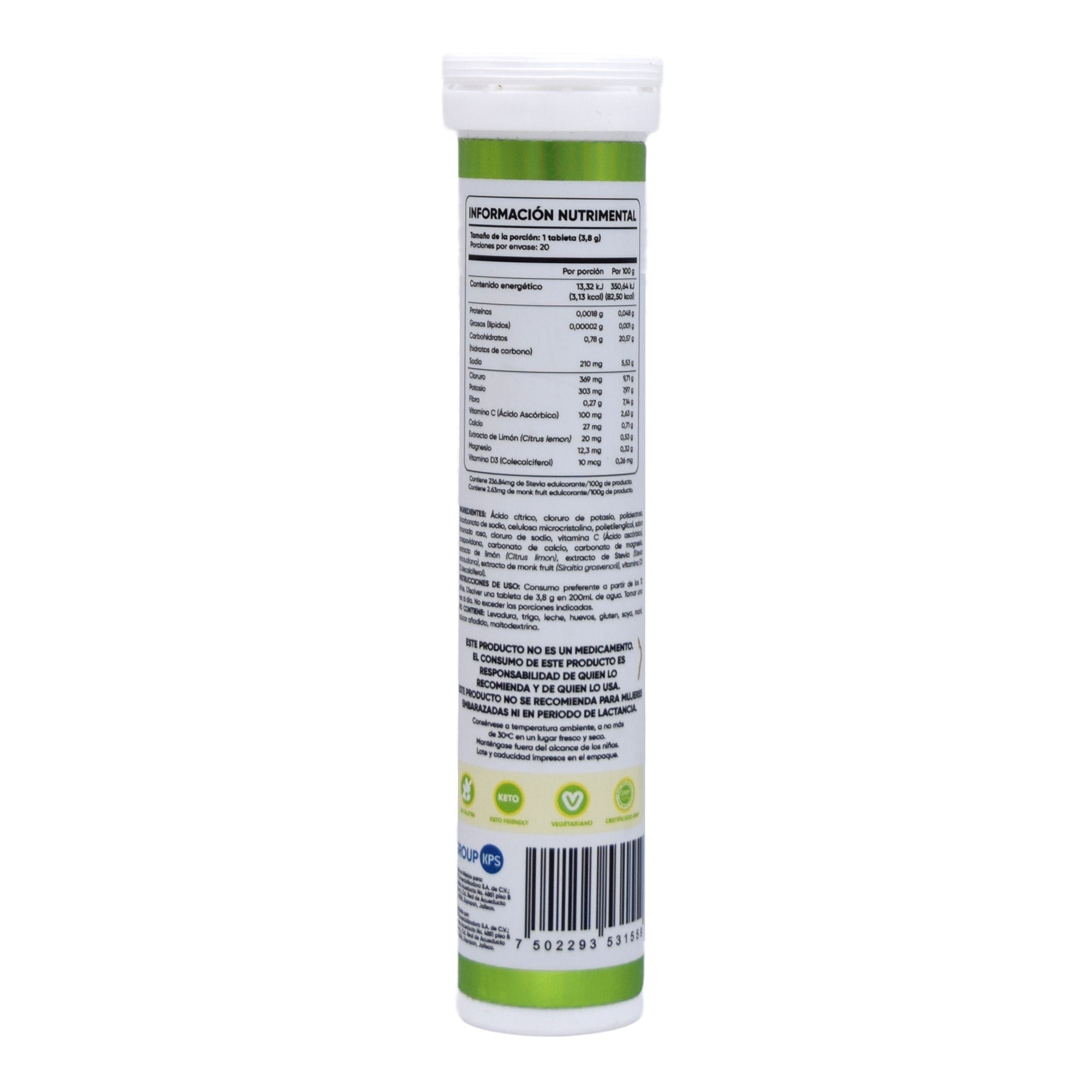 Efervecentes Electrolitos Vitaminas Limonada 20 Tab