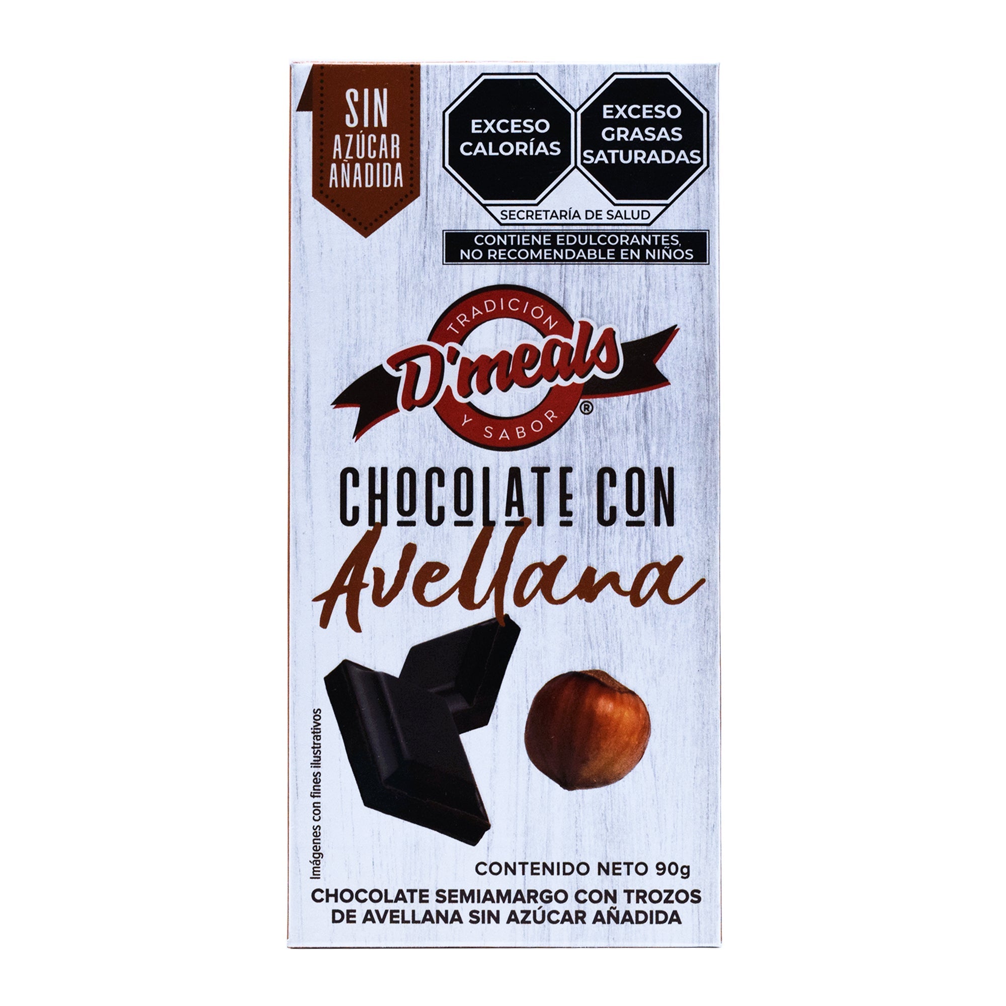 Barra De Chocolate Con Avellanas 90 G