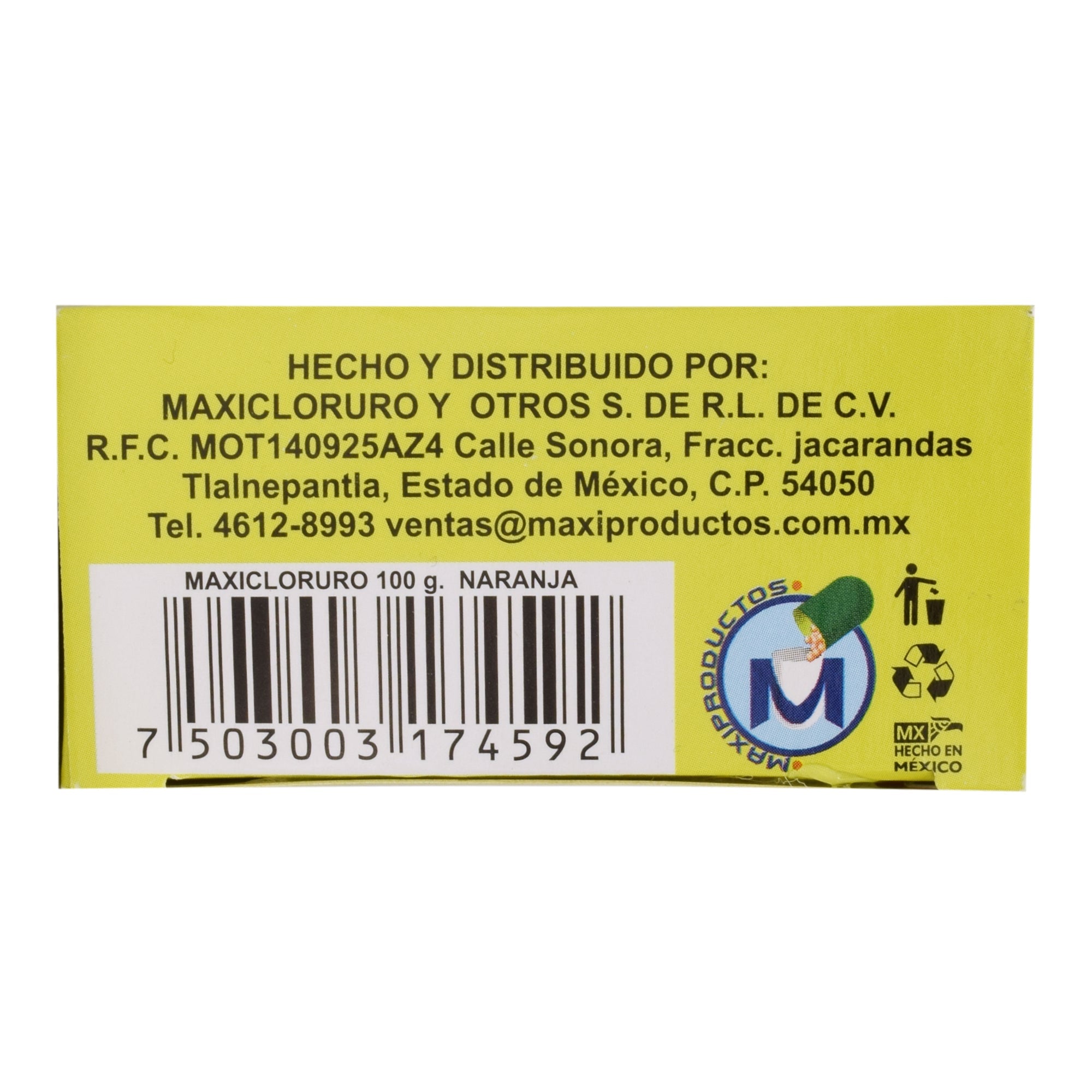 Cloruro De Magnesio Sabor Naranja 100 G