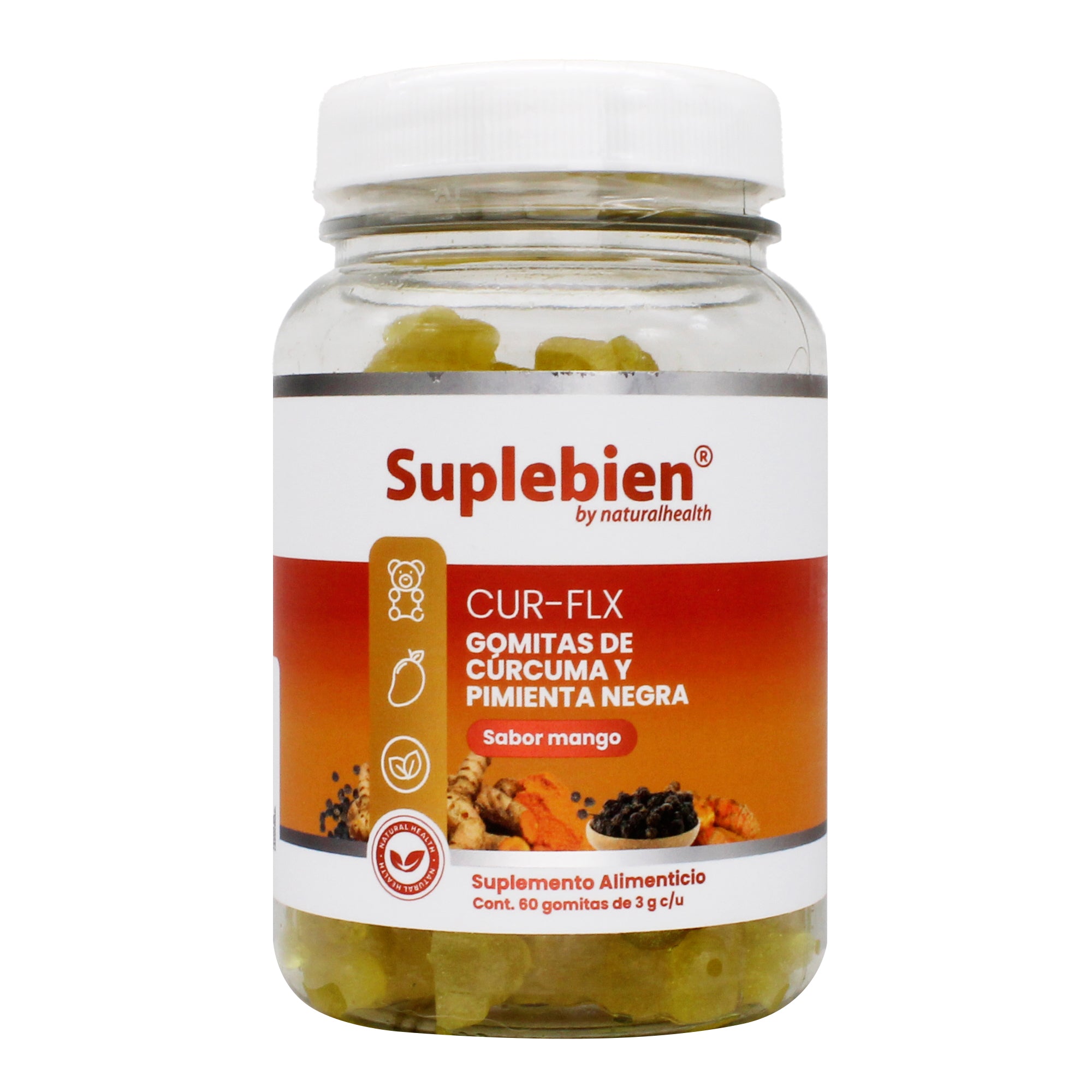 Curcuma Pimienta Negra Mango 60 Gomitas