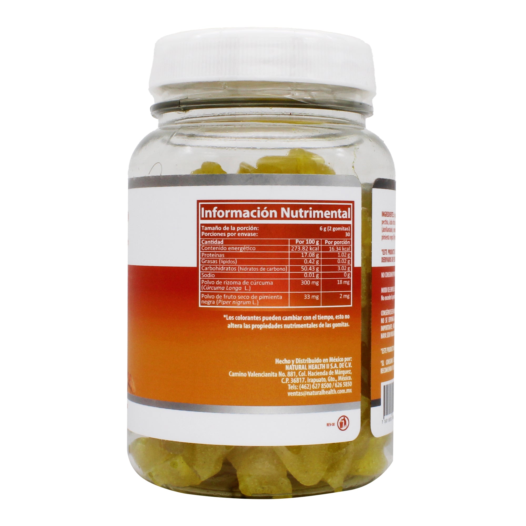 Curcuma Pimienta Negra Mango 60 Gomitas