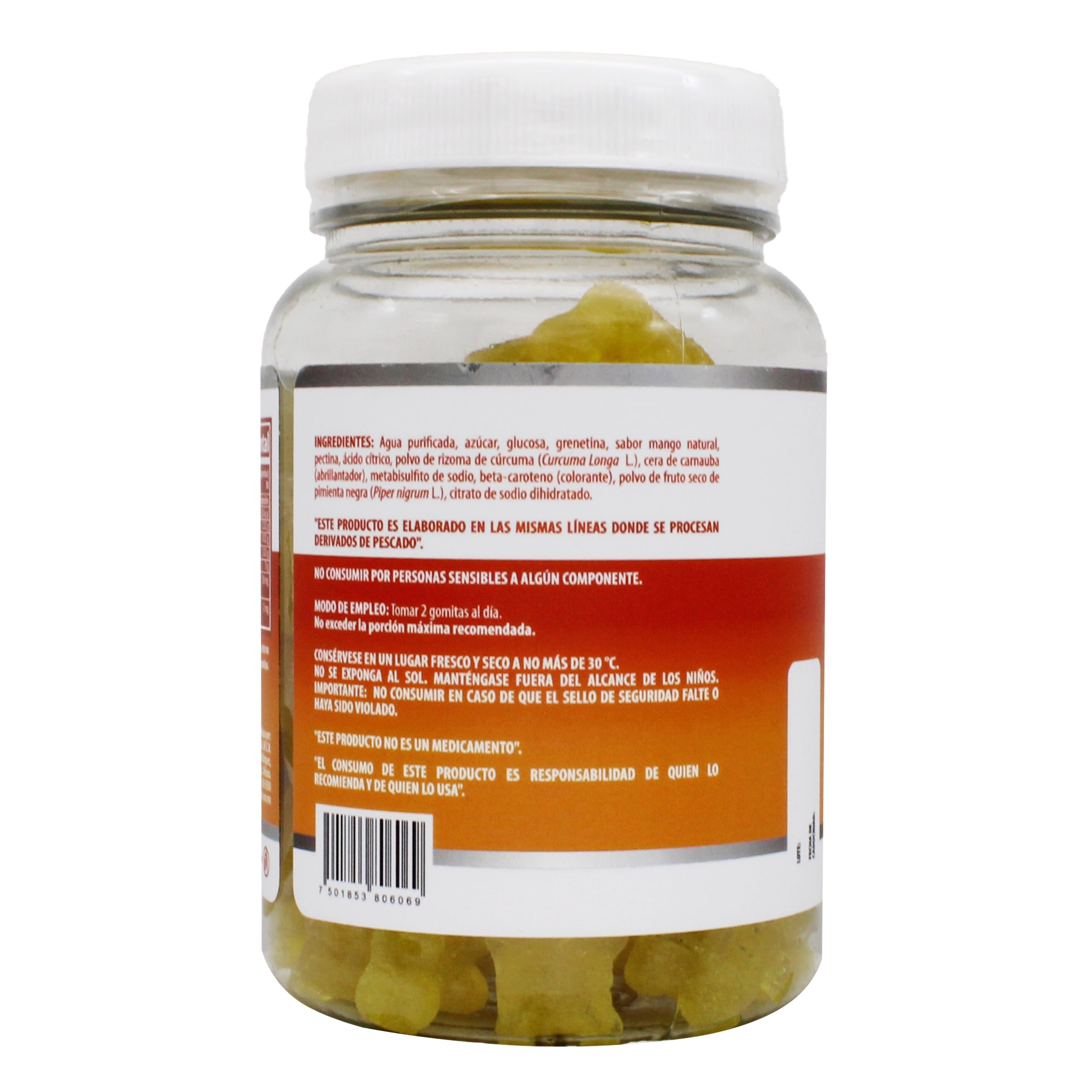 Curcuma Pimienta Negra Mango 60 Gomitas