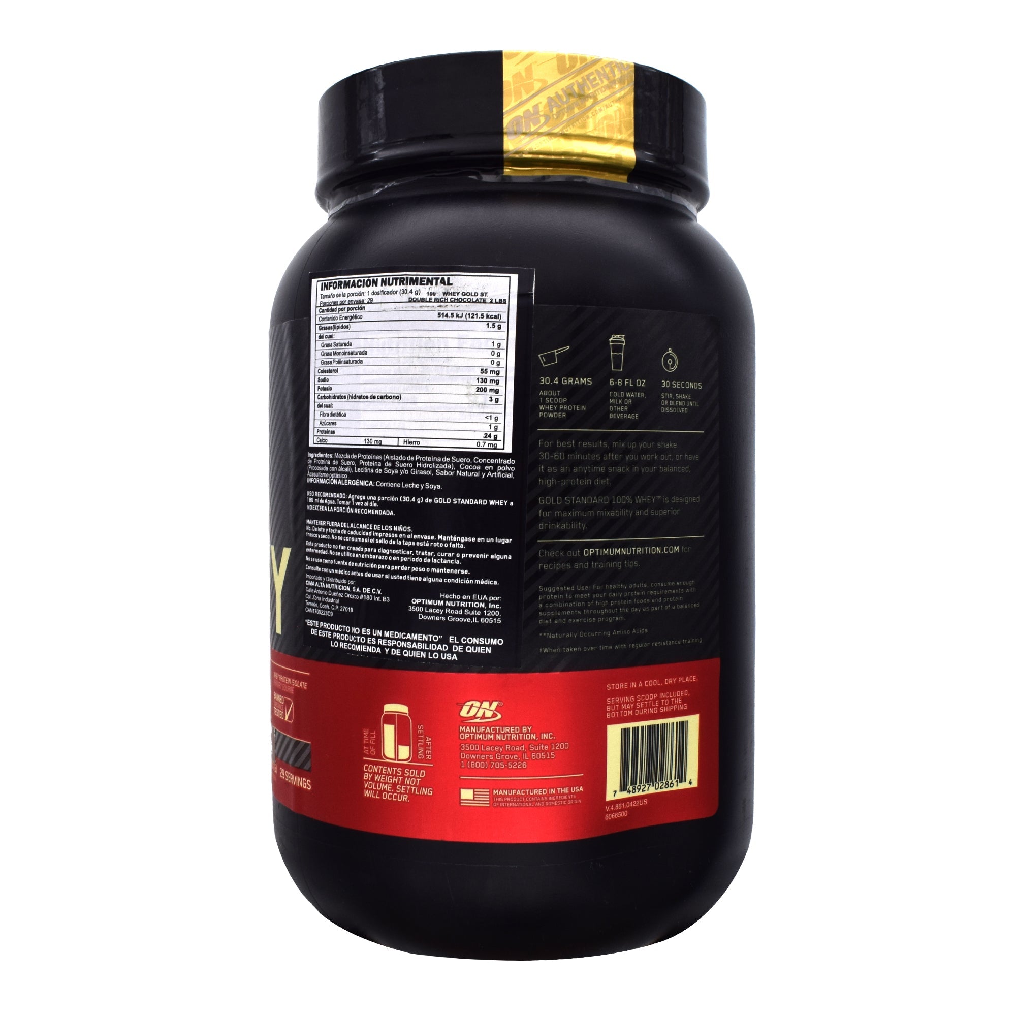 On 100% Whey Gold Std Chocolate 907 G