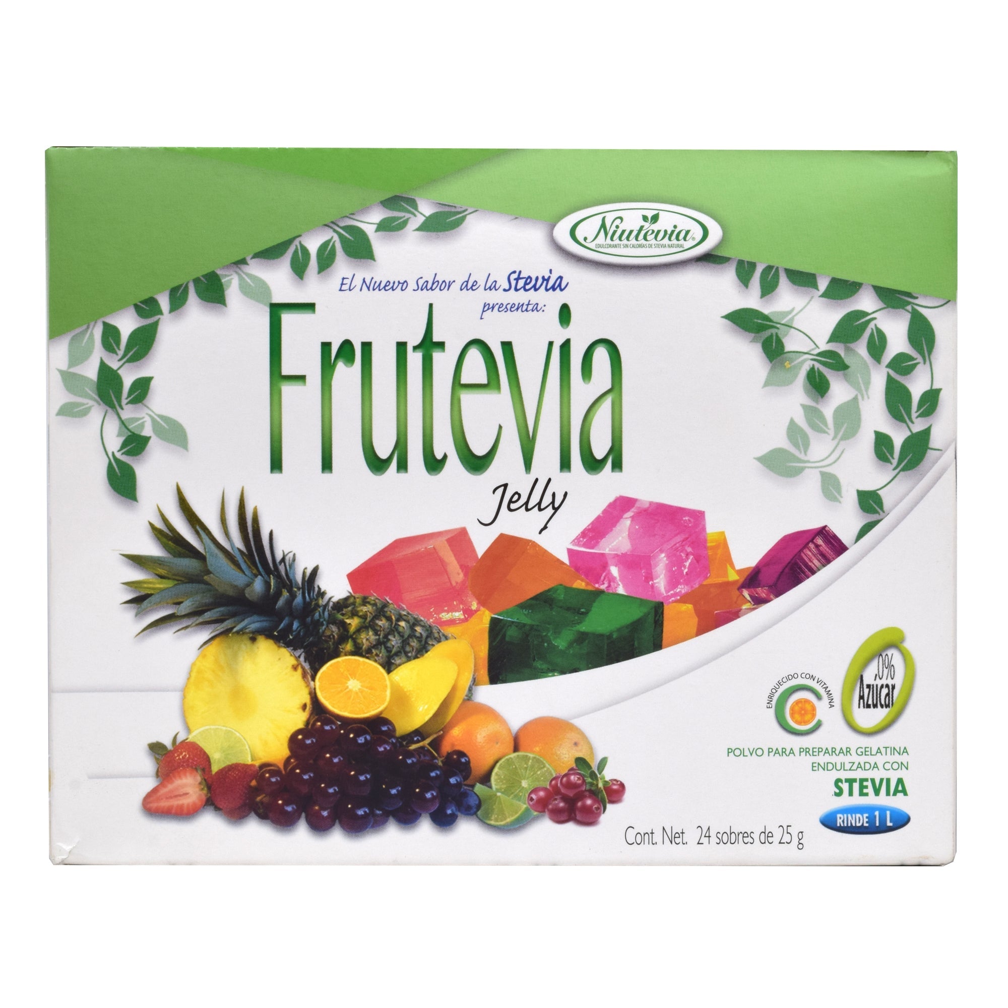 Gelatina Con Stevia Piña 25 G (PAQUETE 24)