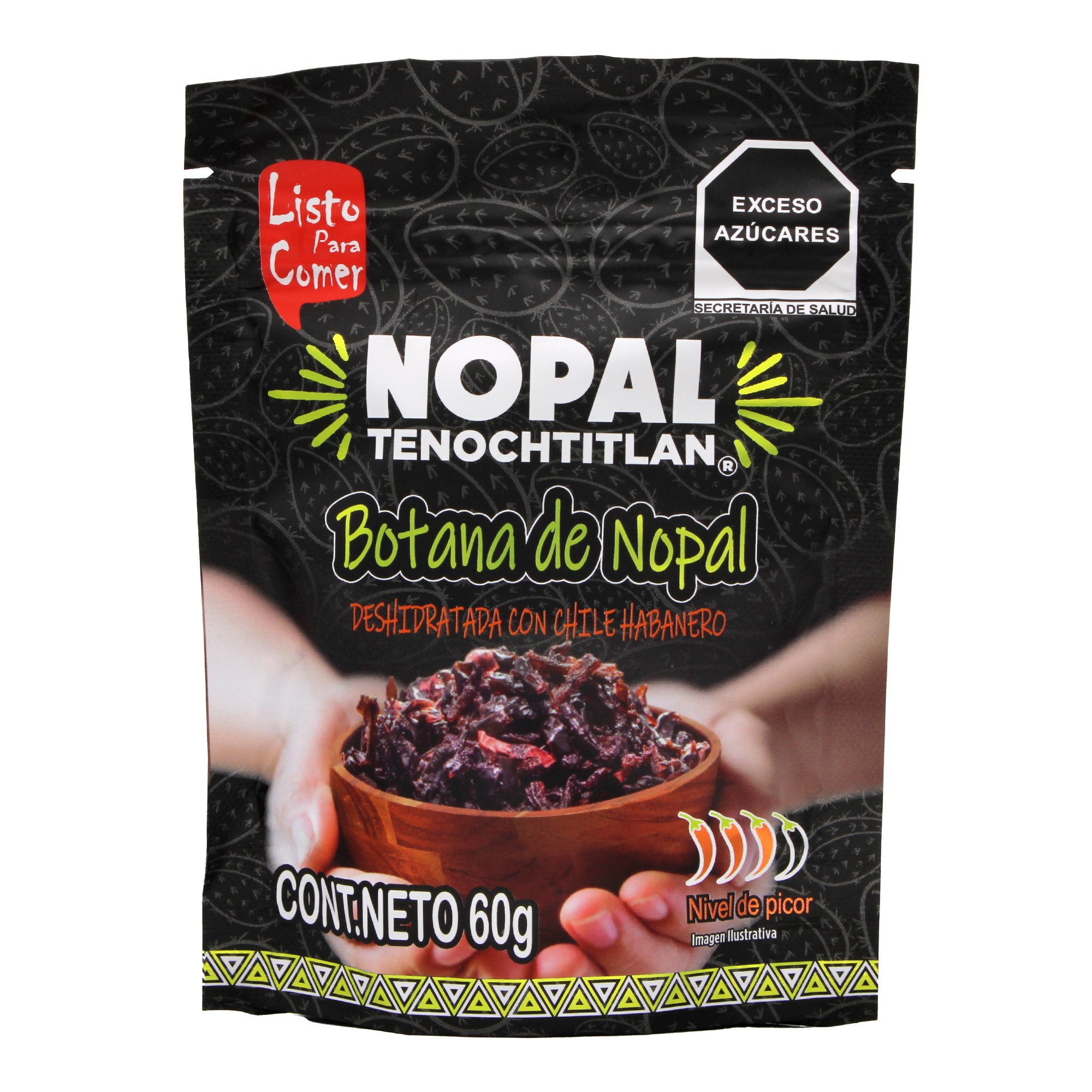 Nopal Deshidratado Con Chile Habanero 60 G