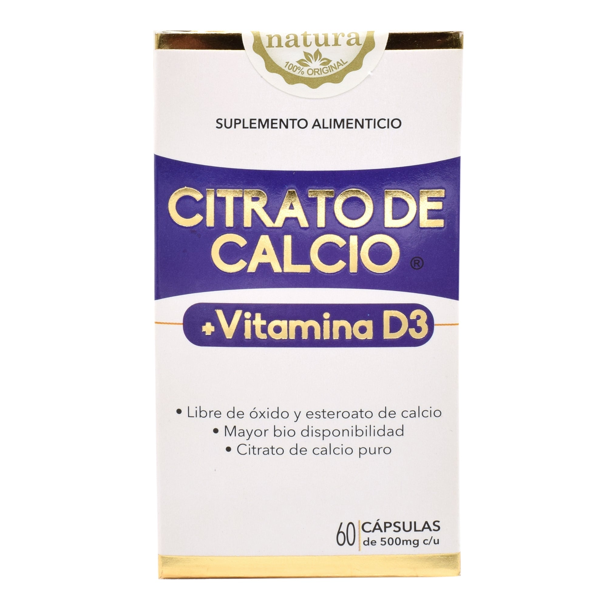 Citrato De Calcio Vitamina D3 60 Cap