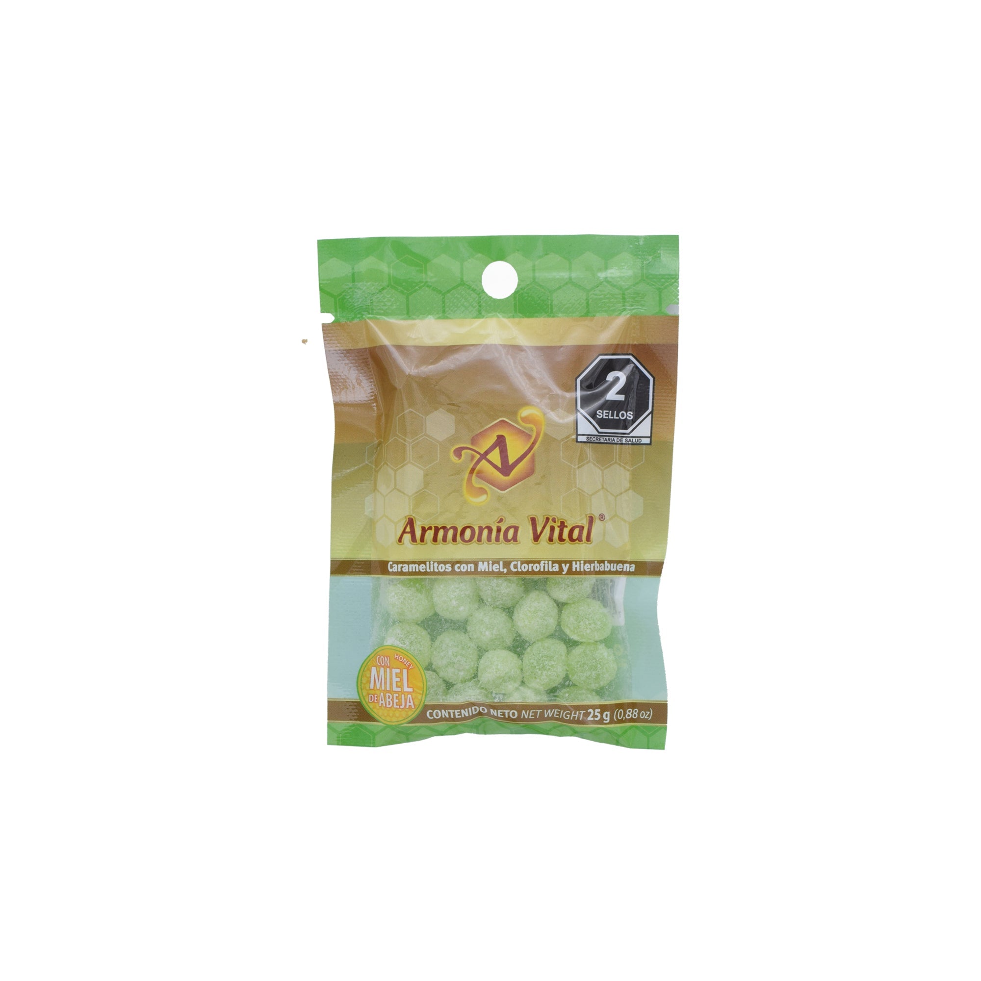 Caramelo Miel Clorofila Hierbabuena 25 G (PAQUETE 6)