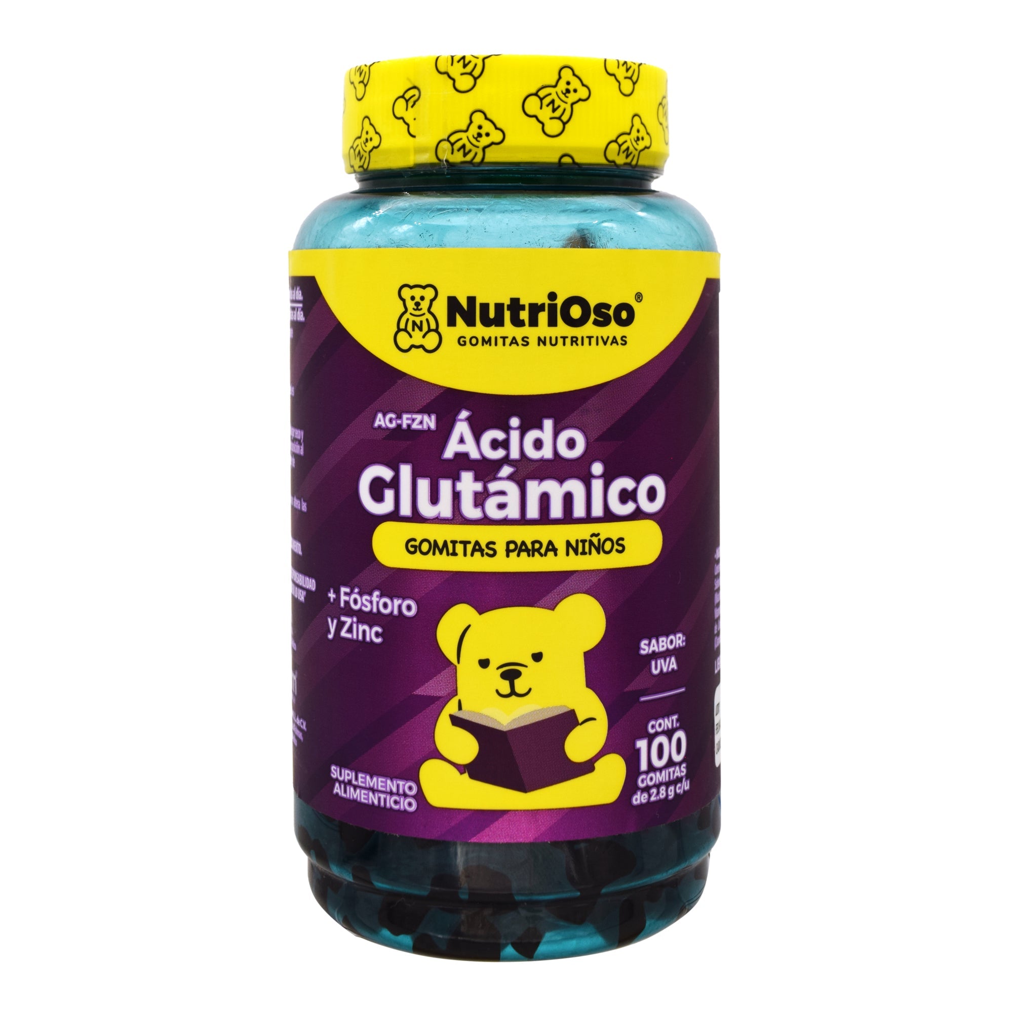 Gomitas Acido Glutamico Fosforo Zinc Uva 280 G