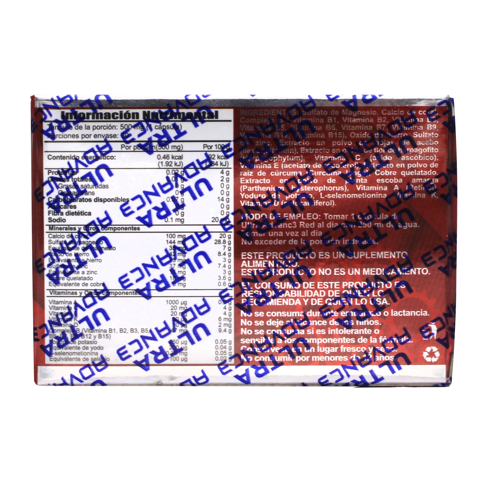 Ultra Advance Vitaminas Minerales 30 Cap