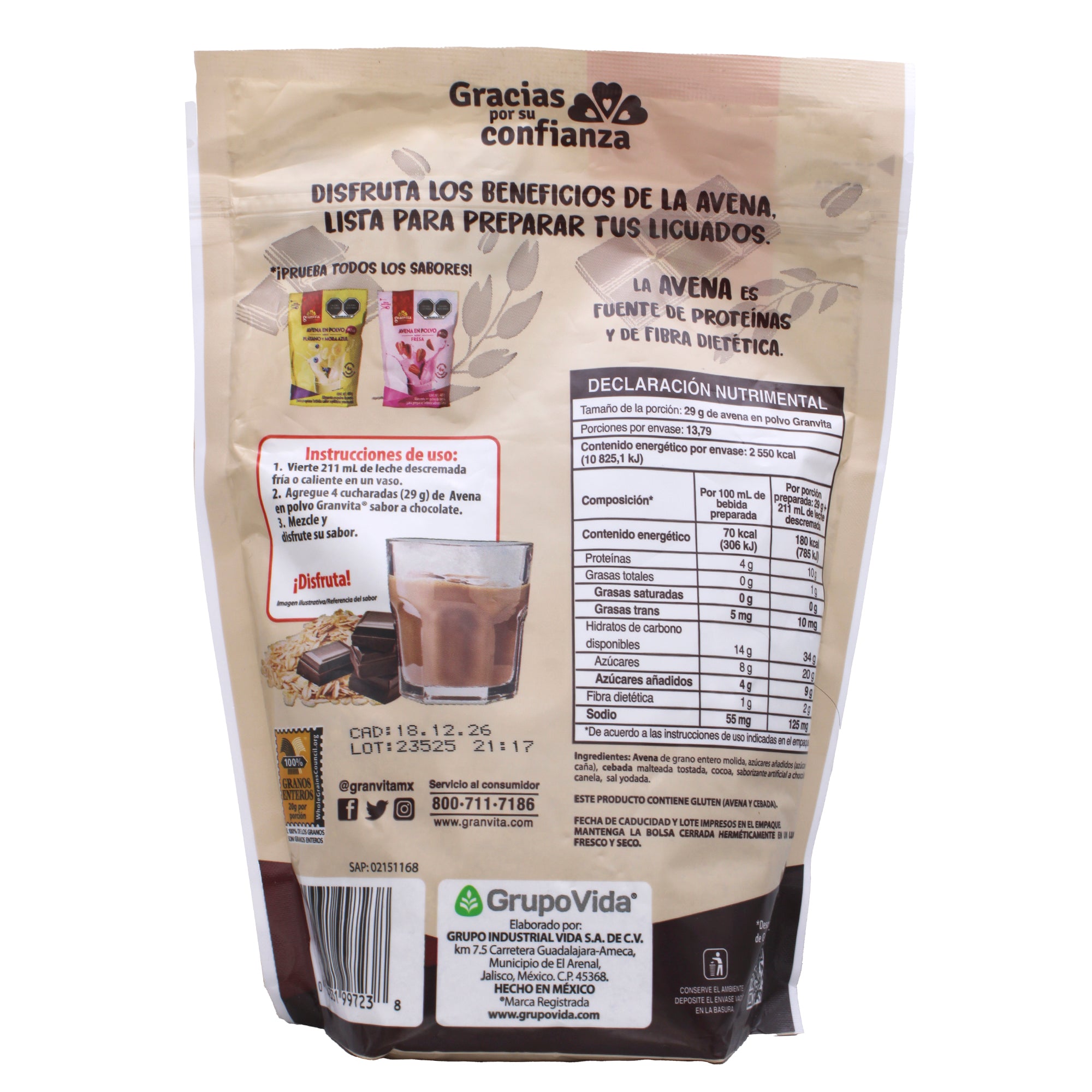 Avena Chocolate 400 G