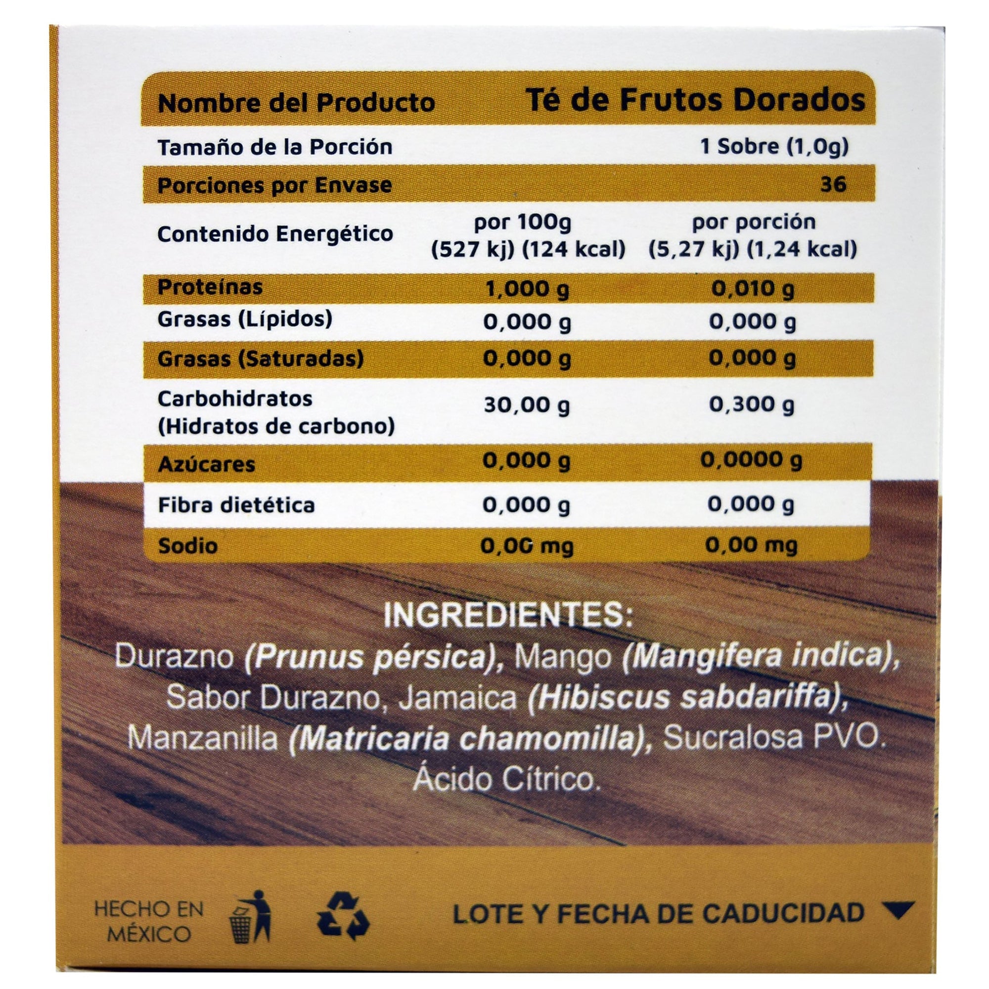 Te Frutos Dorados 36 Sobres