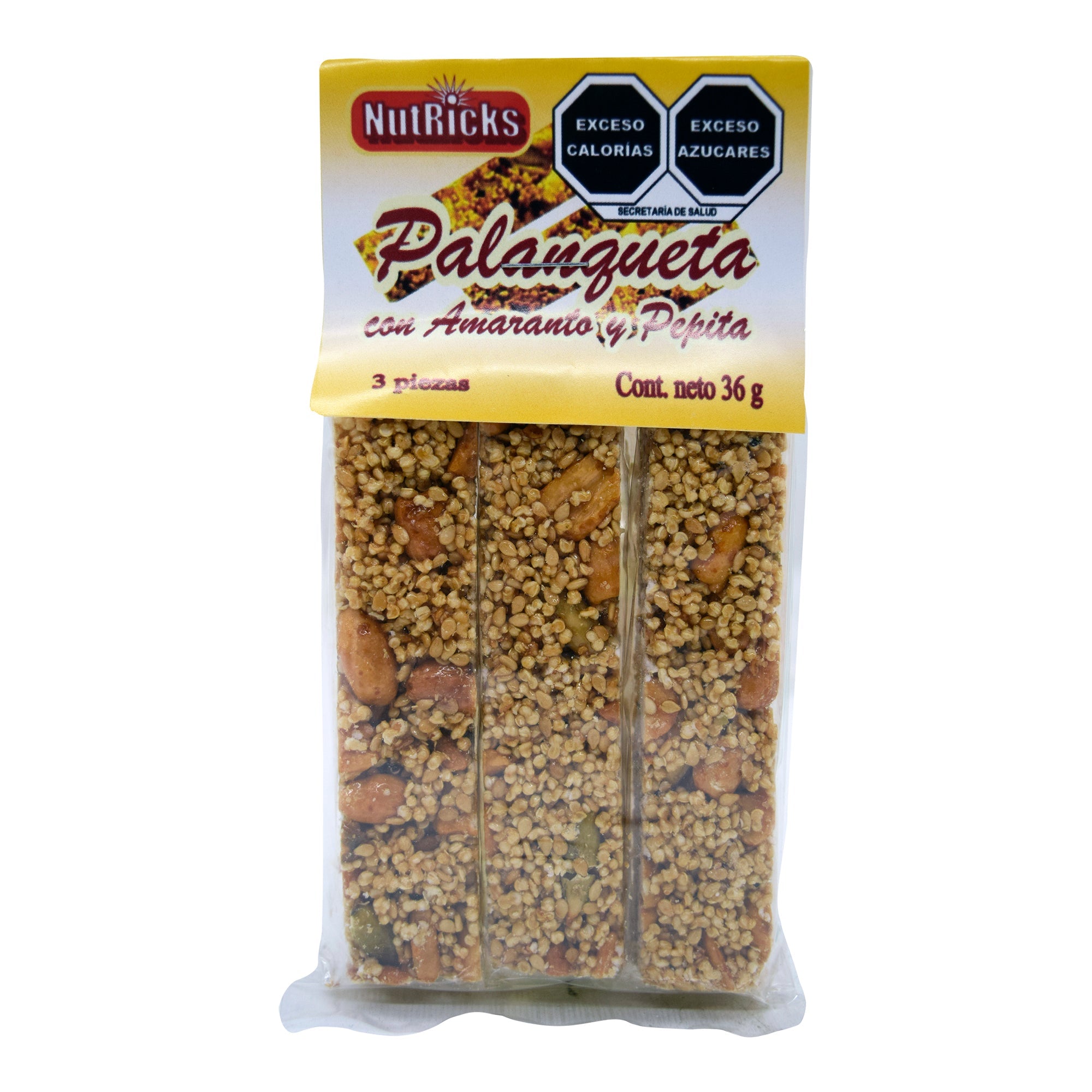 Palanqueta De Amaranto Y Pepita 3 Pzas 36 G