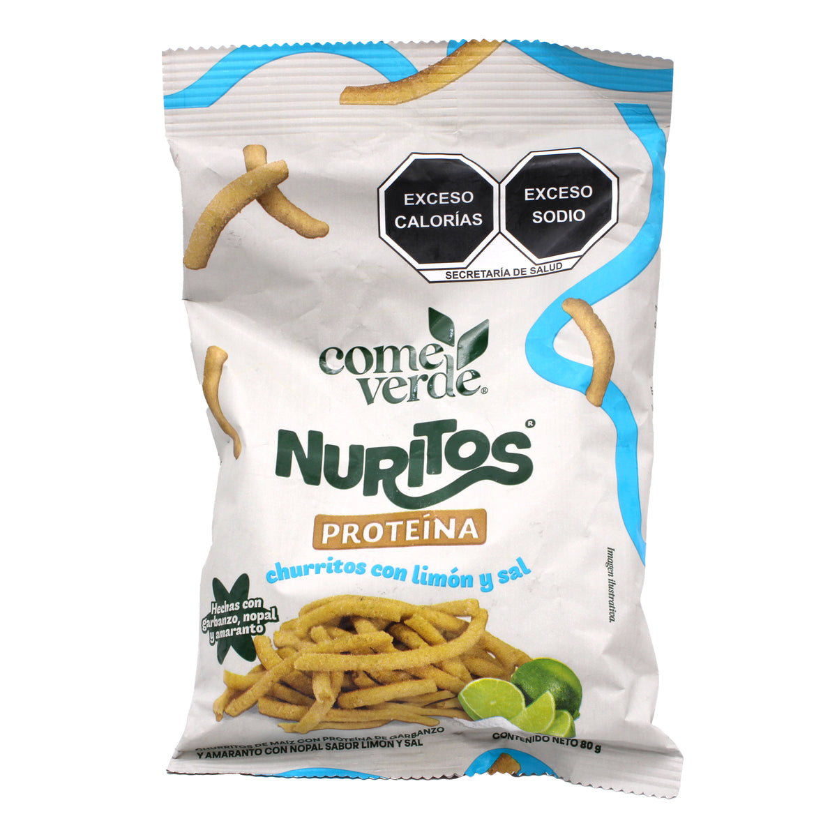 Churritos Con Proteina Sal Y Limon 80 G