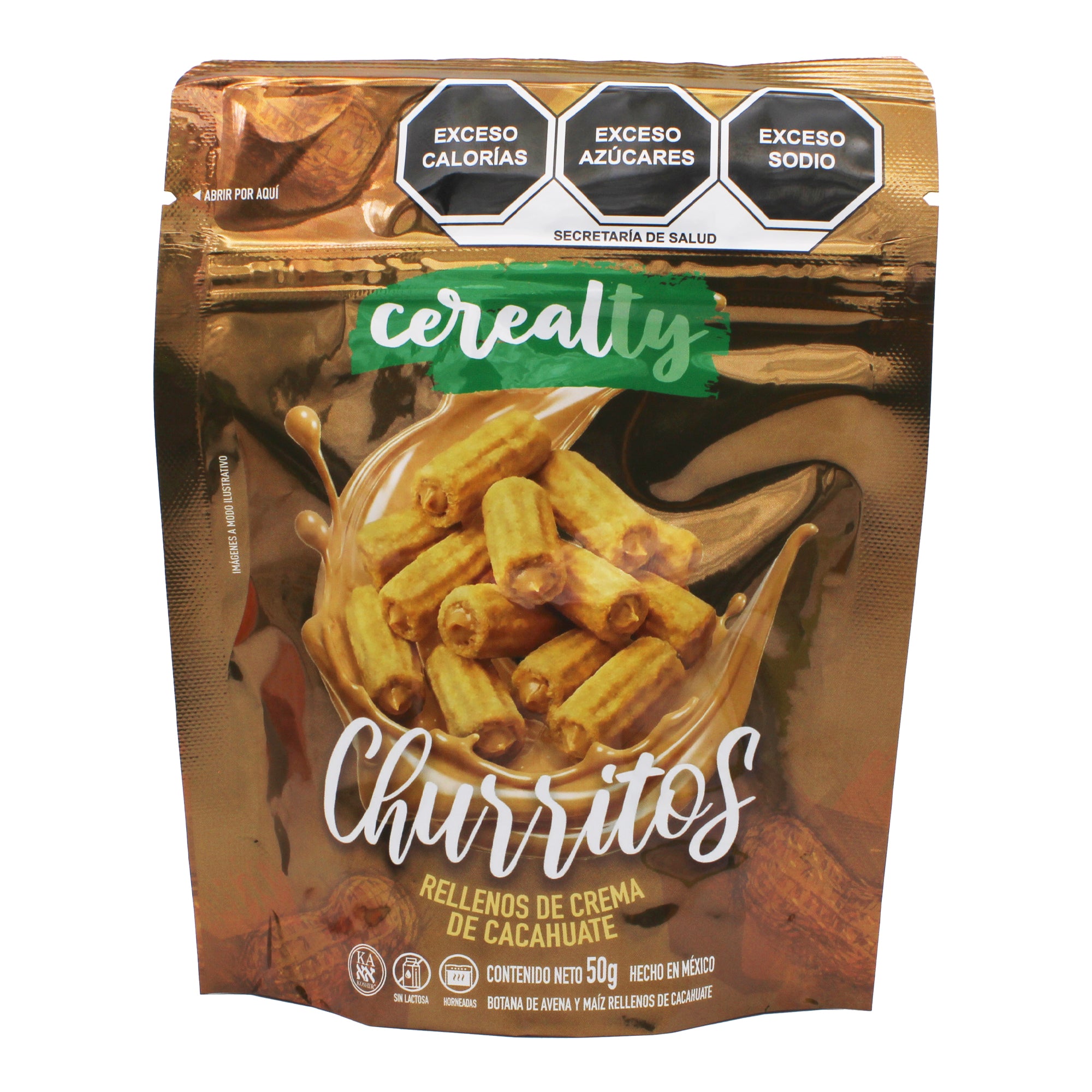 Churritos Rellenos De Crema De Cacahuate 50 G