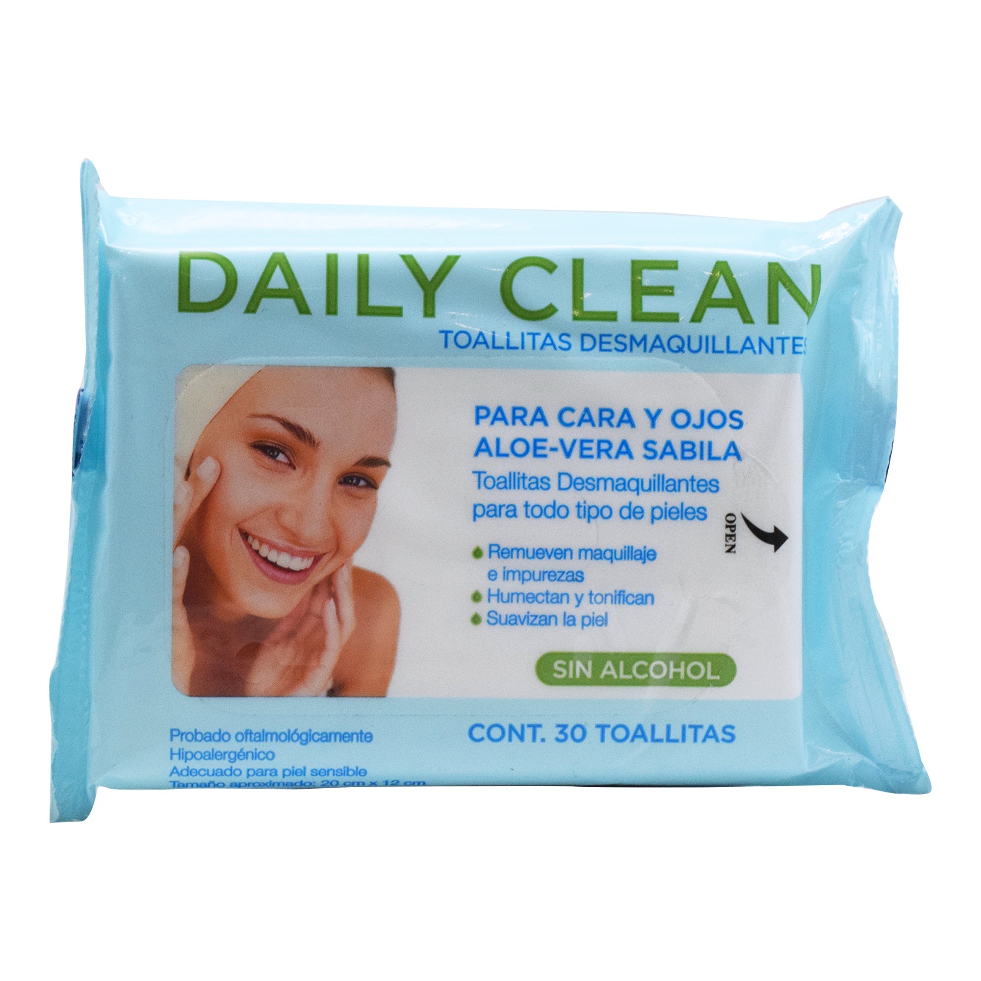 Toallitas Desmaquillantes Aloe Vera 30 Pzas