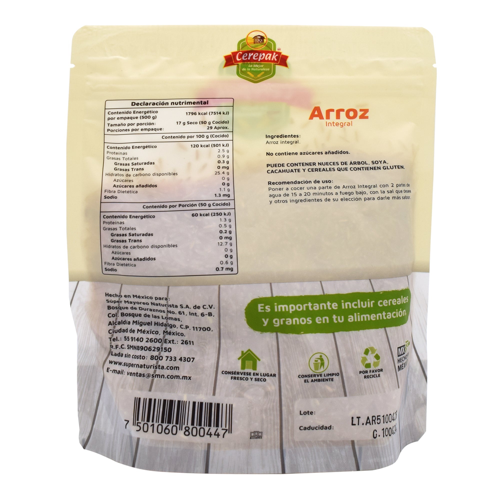 Arroz Integral 500 G