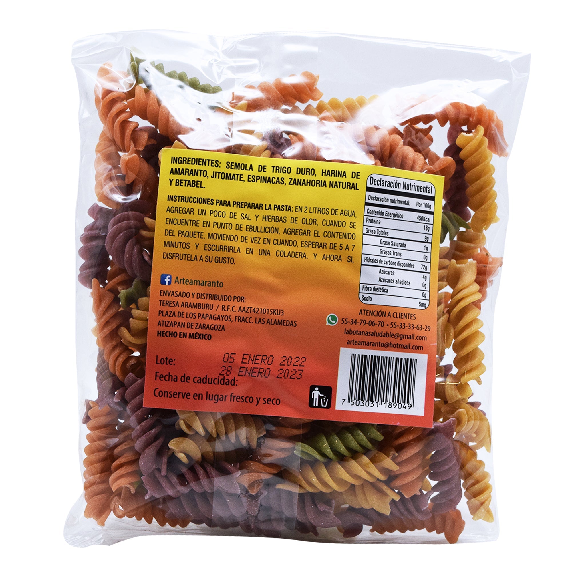 Pasta Integral Fusilli 200 G