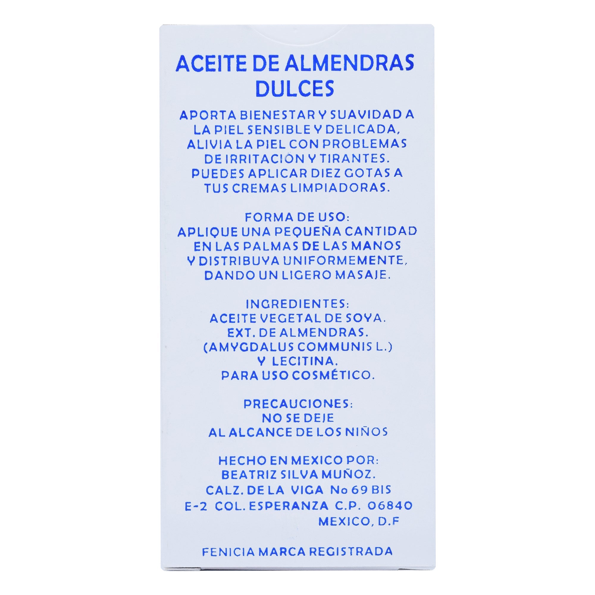 Aceite De Almendras Dulces 60 Ml