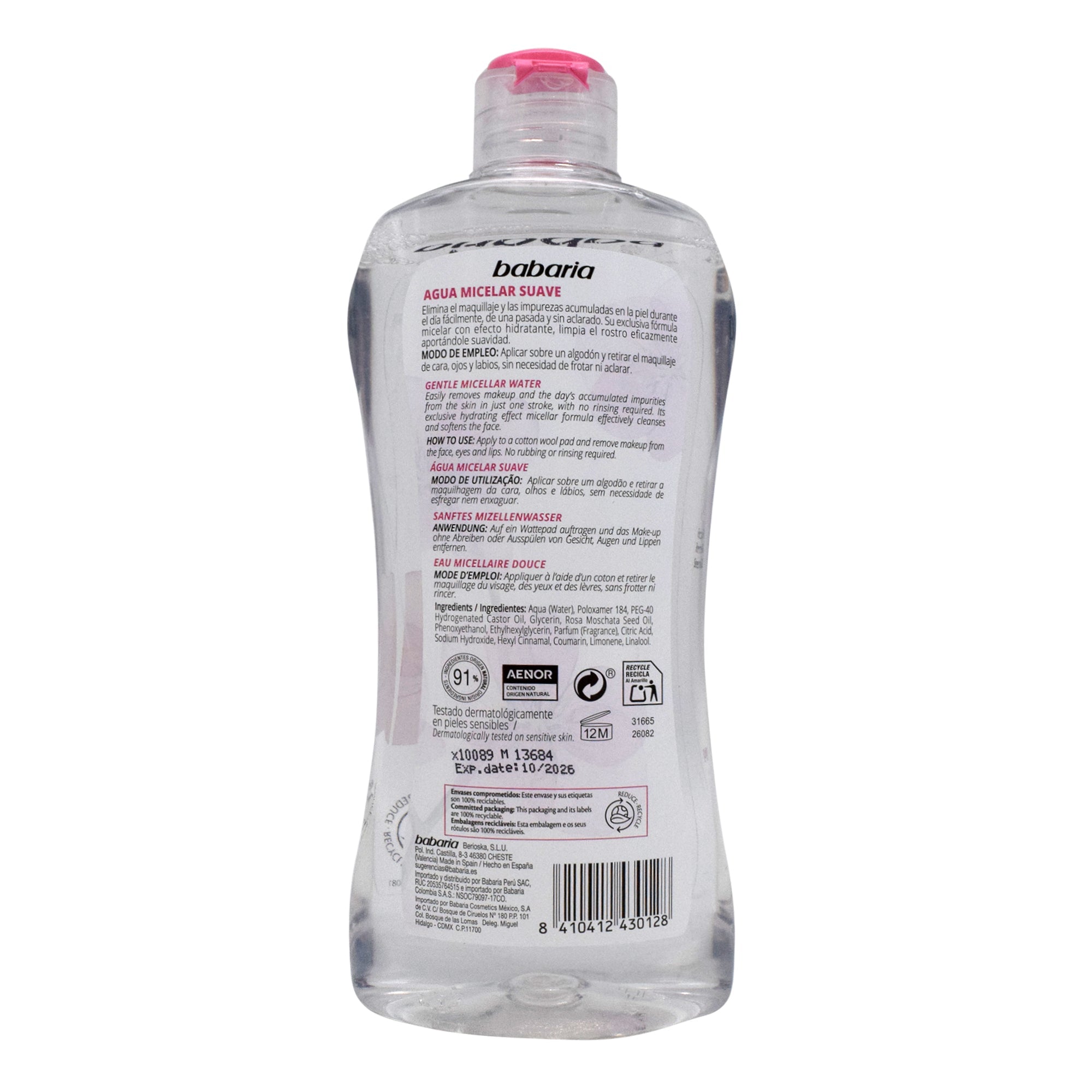 Agua Micelar 400 Ml