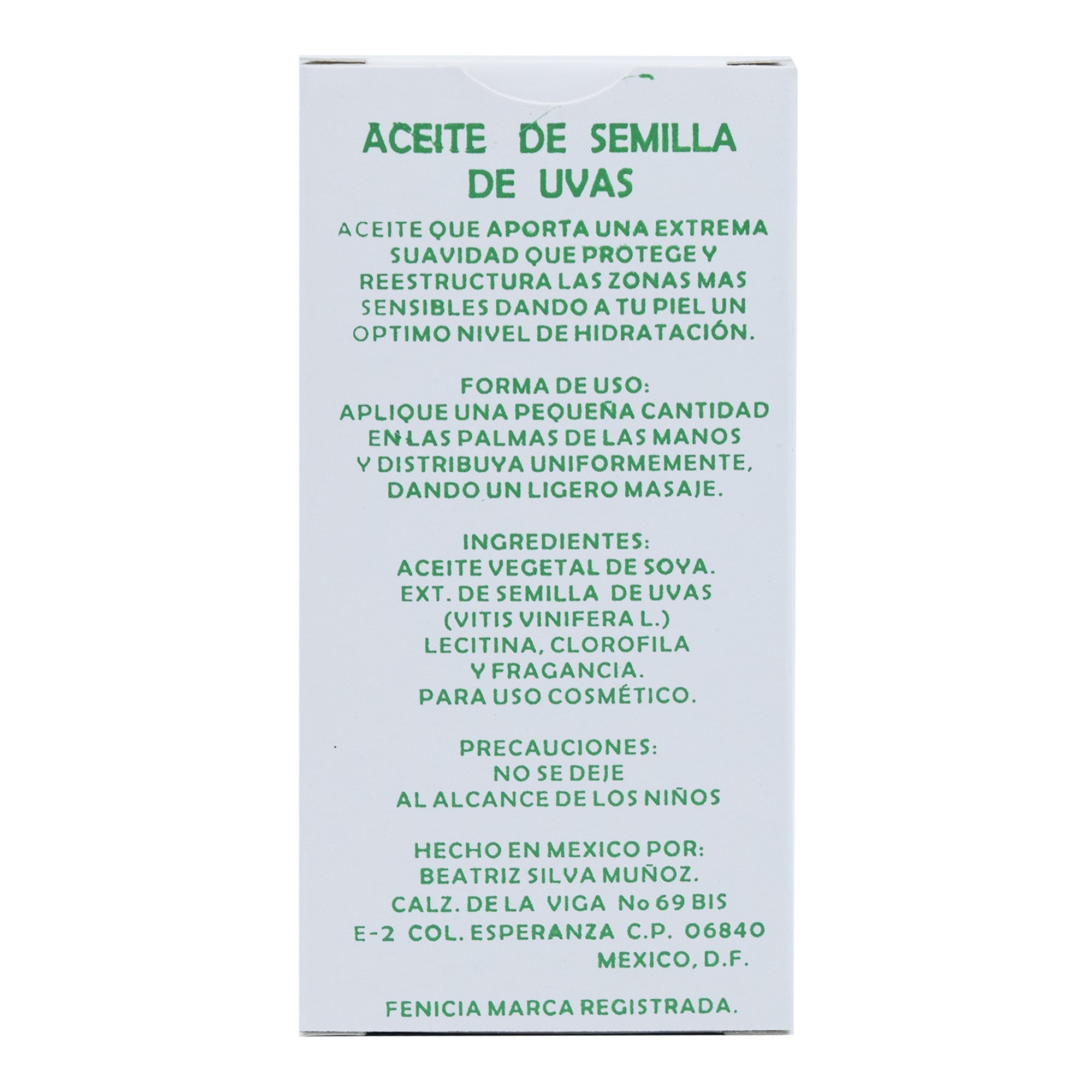 Aceite De Semilla De Uva 60 Ml