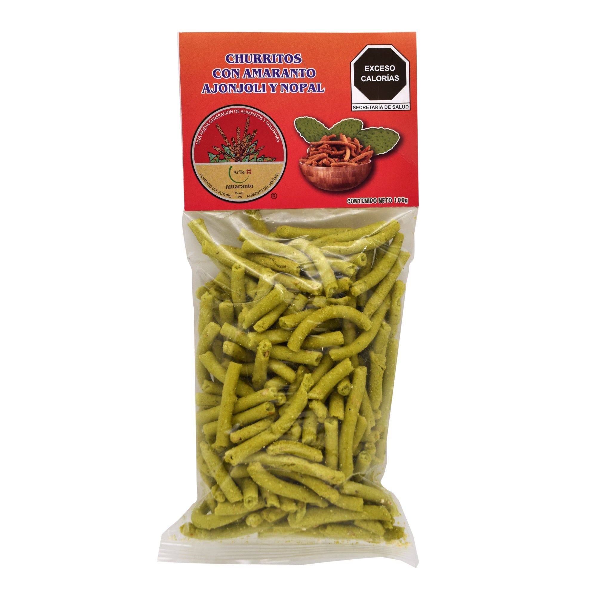 Churritos De Amaranto Ajonjoli Y Nopal 100 G (Caja 10)