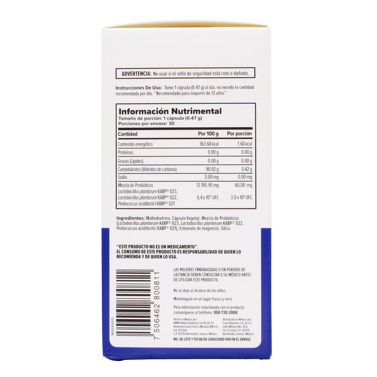 Mezcla De Probioticos 30 Cap