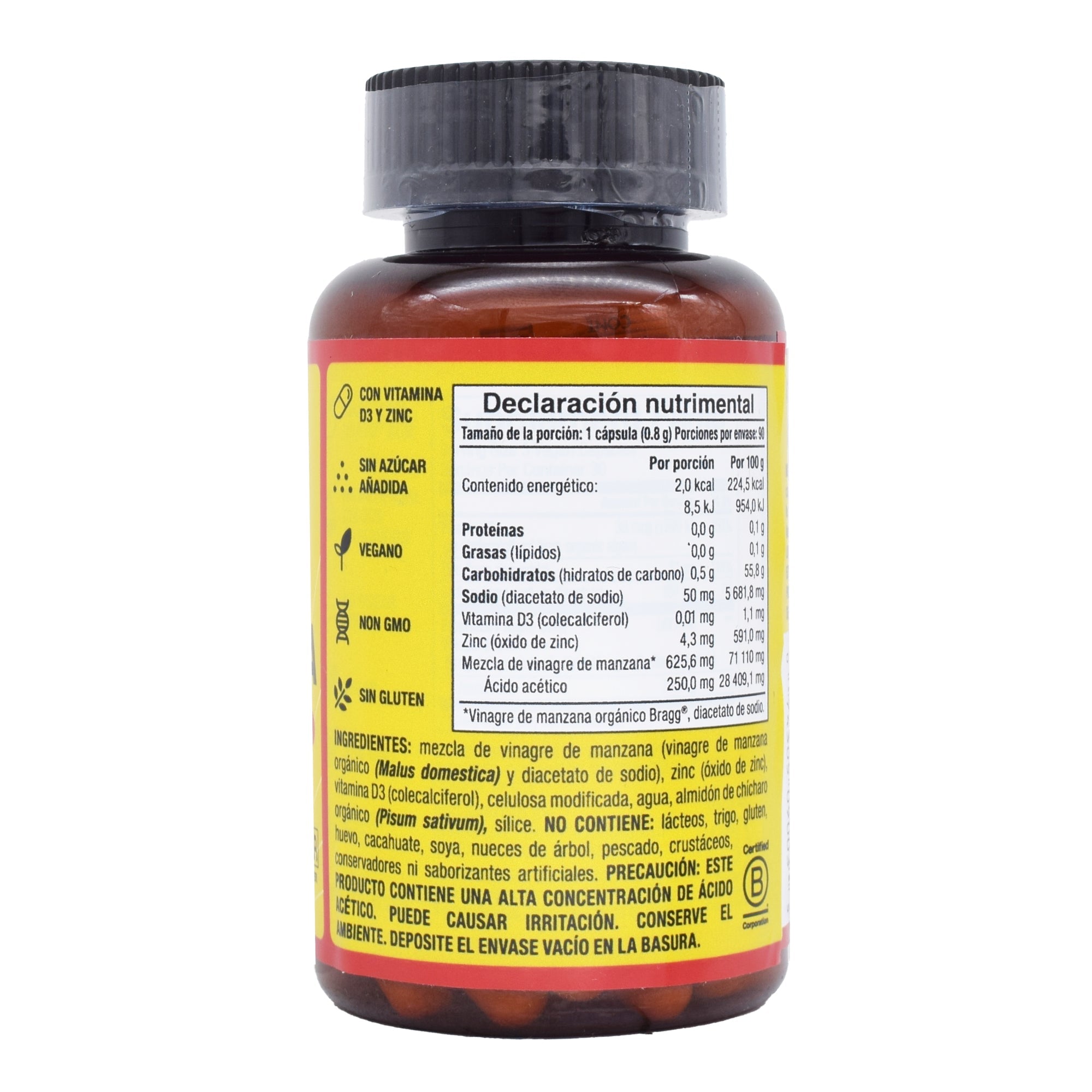 Vinagre De Manzana 90 Cap