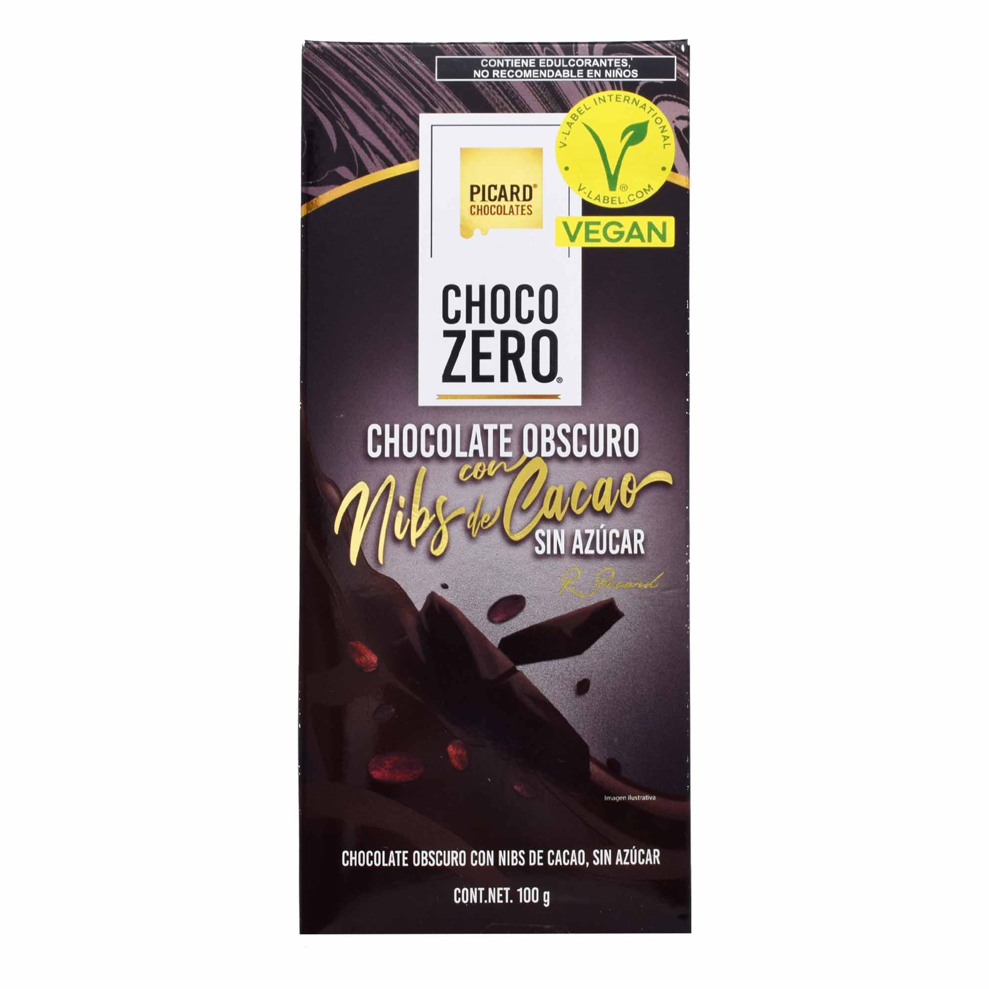 Chocolate Obscuro En Barra Con Nibs De Cacao 100 G
