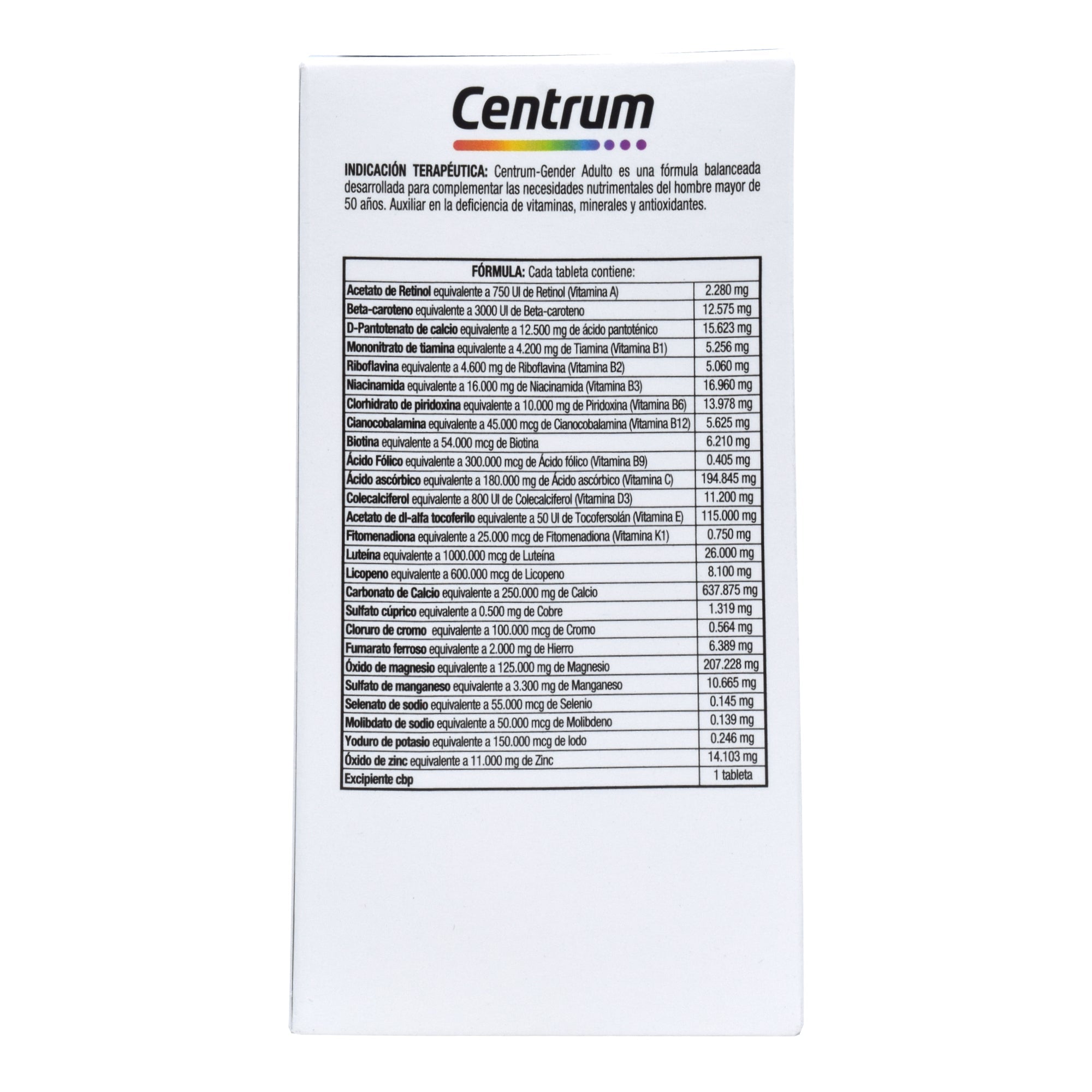 Centrum Multivitaminico Gender Hombre 60 Tab