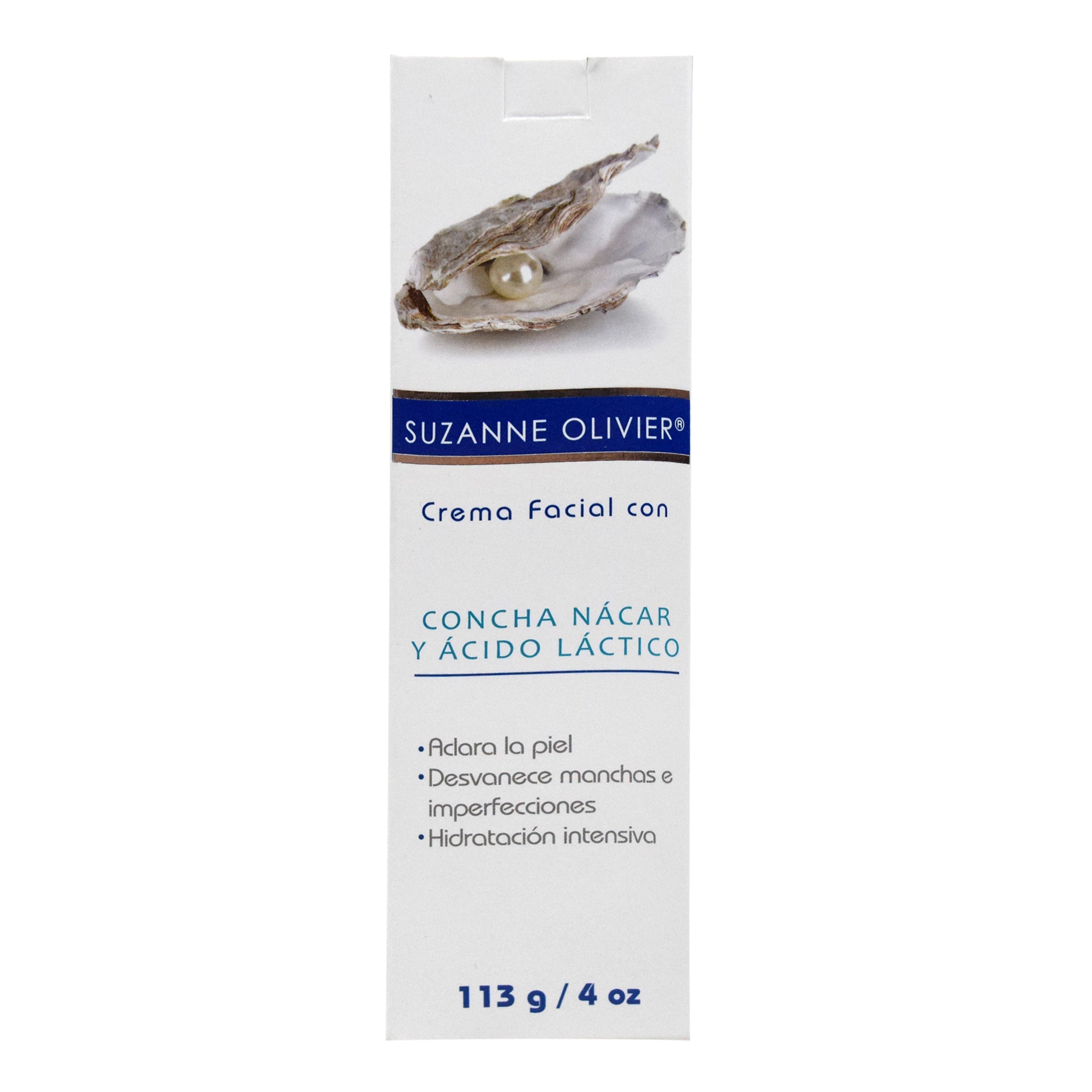 Crema Facial De Concha Nacar Y Acido Lactico 113 G