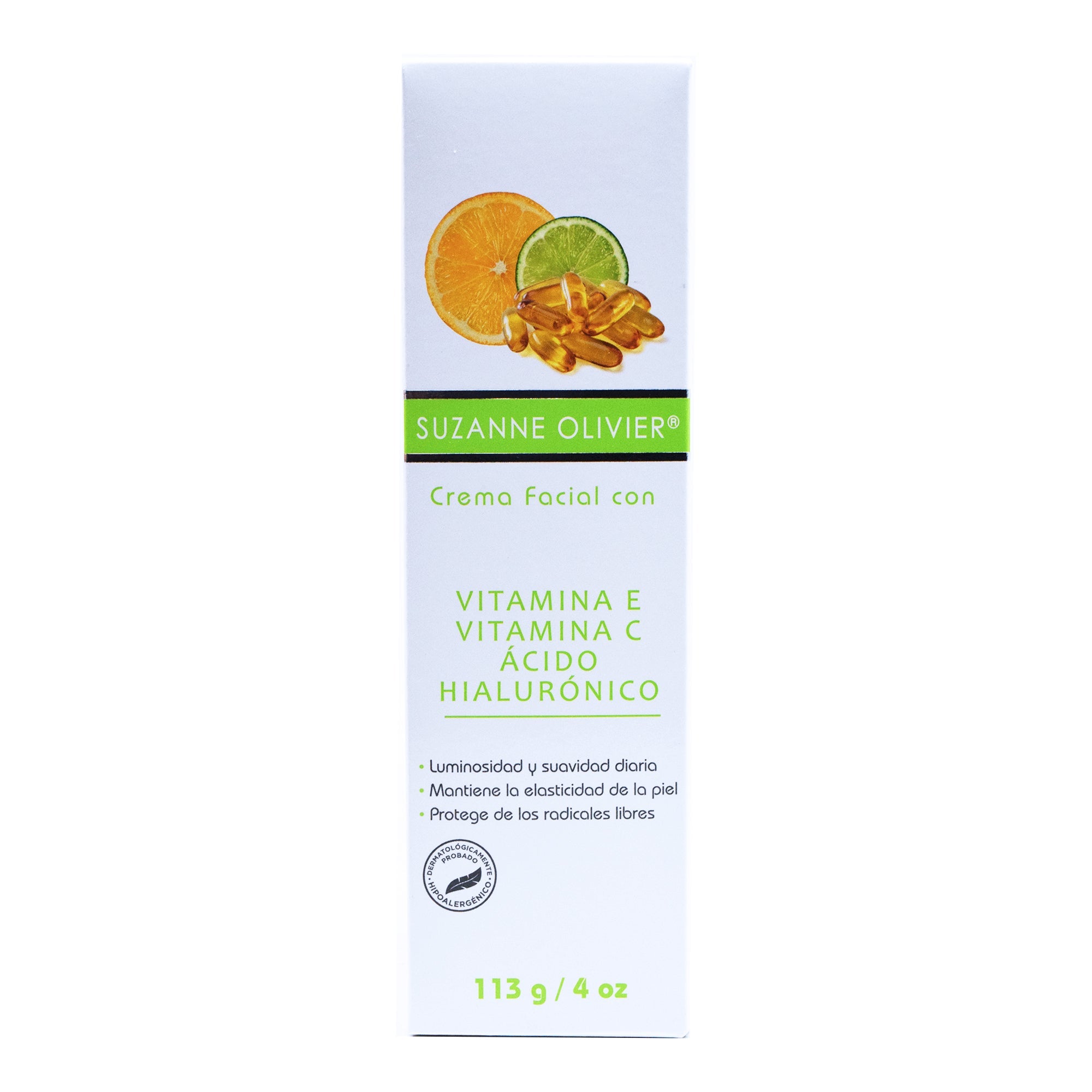 Crema Con  Vit E Acido Hialuronico Y Vit C 113 G