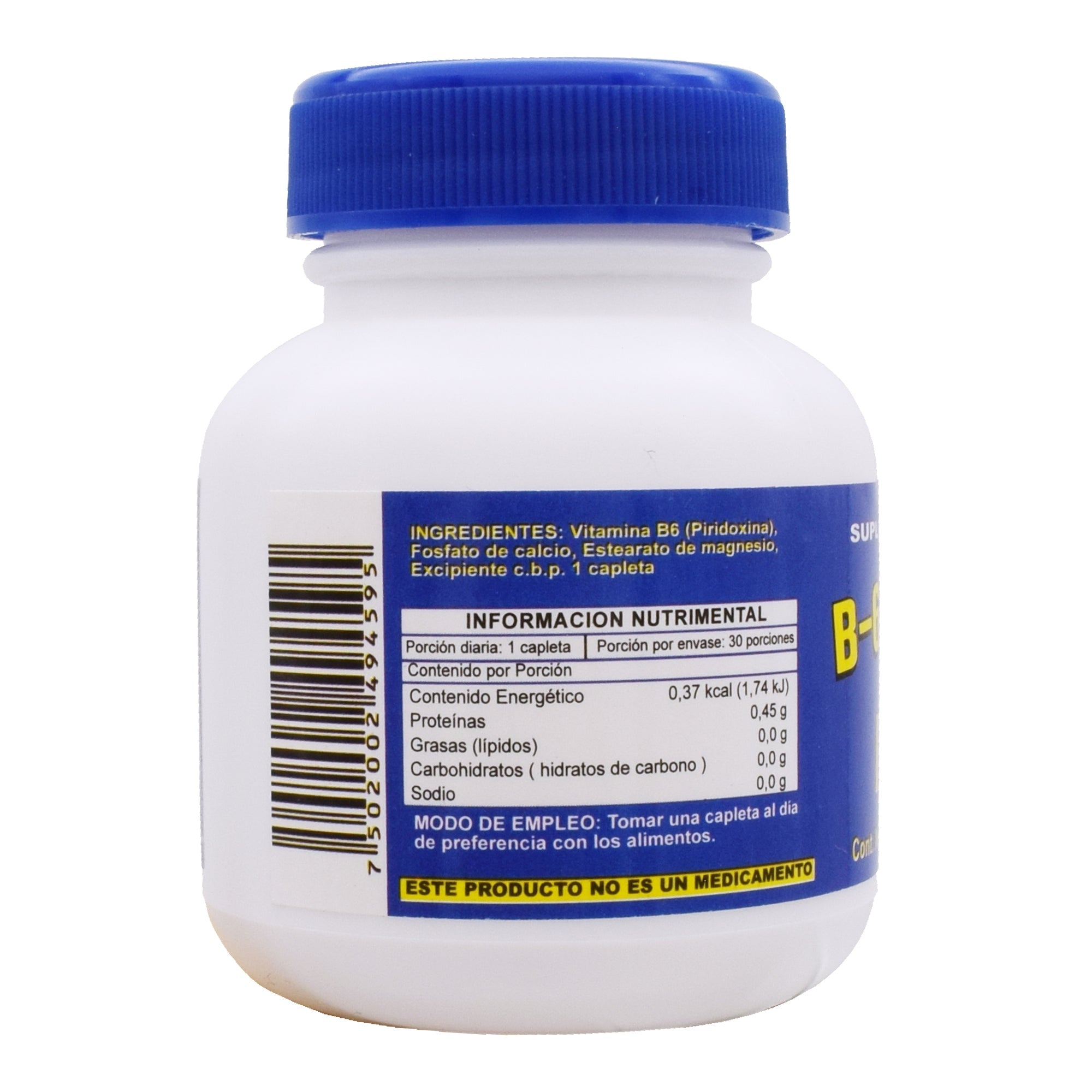 Vitamina B6 Piridoxina 400 Mg 30 Cap