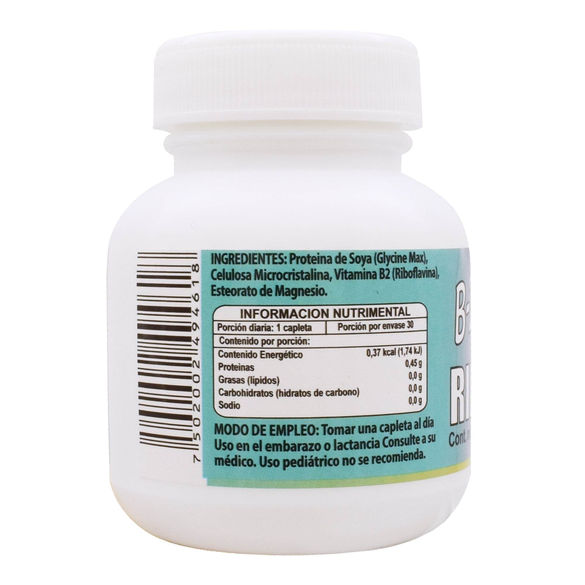 Vitamina B2 Riboflavina 100 Mg 30 Cap