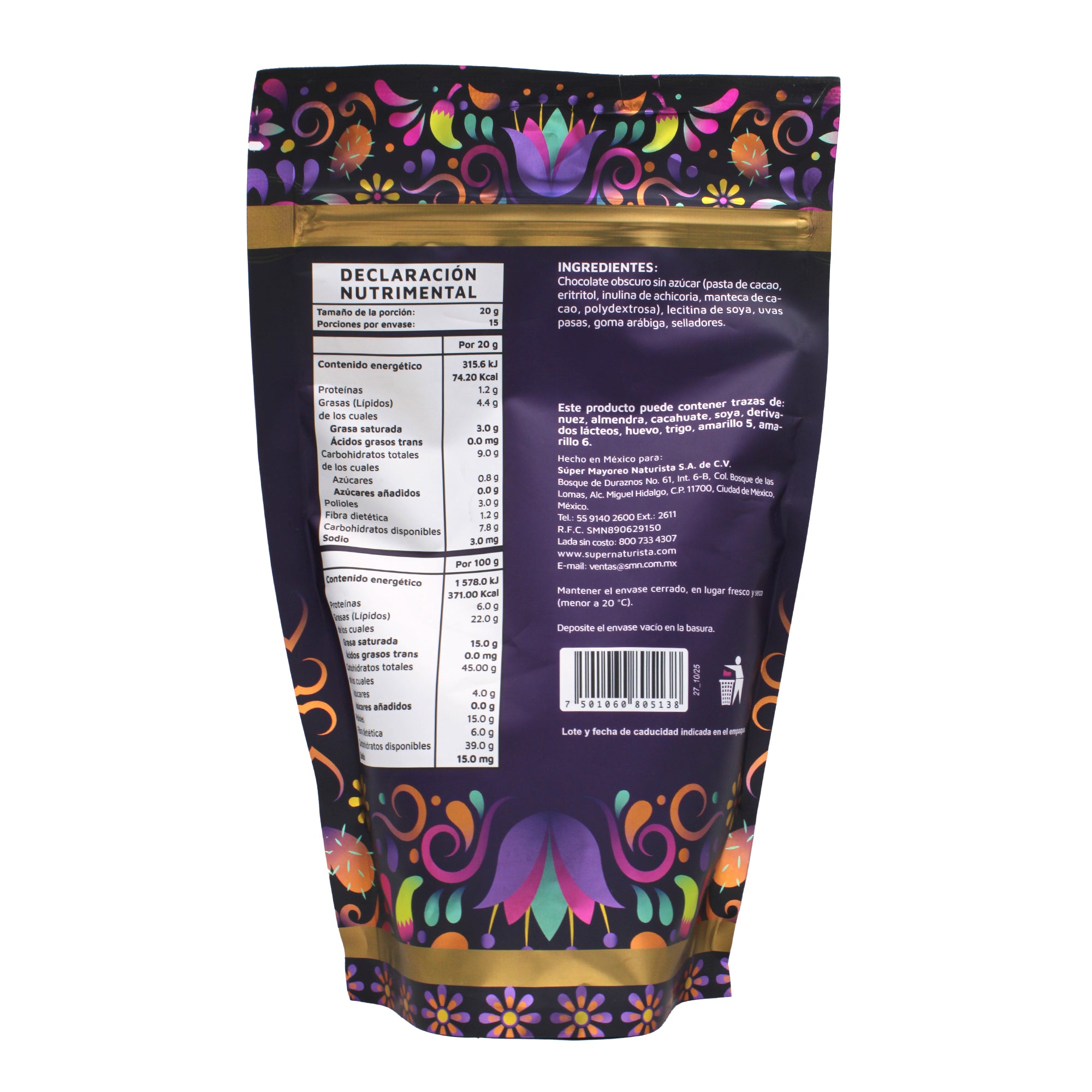 Pasas Con Chocolate 300 G