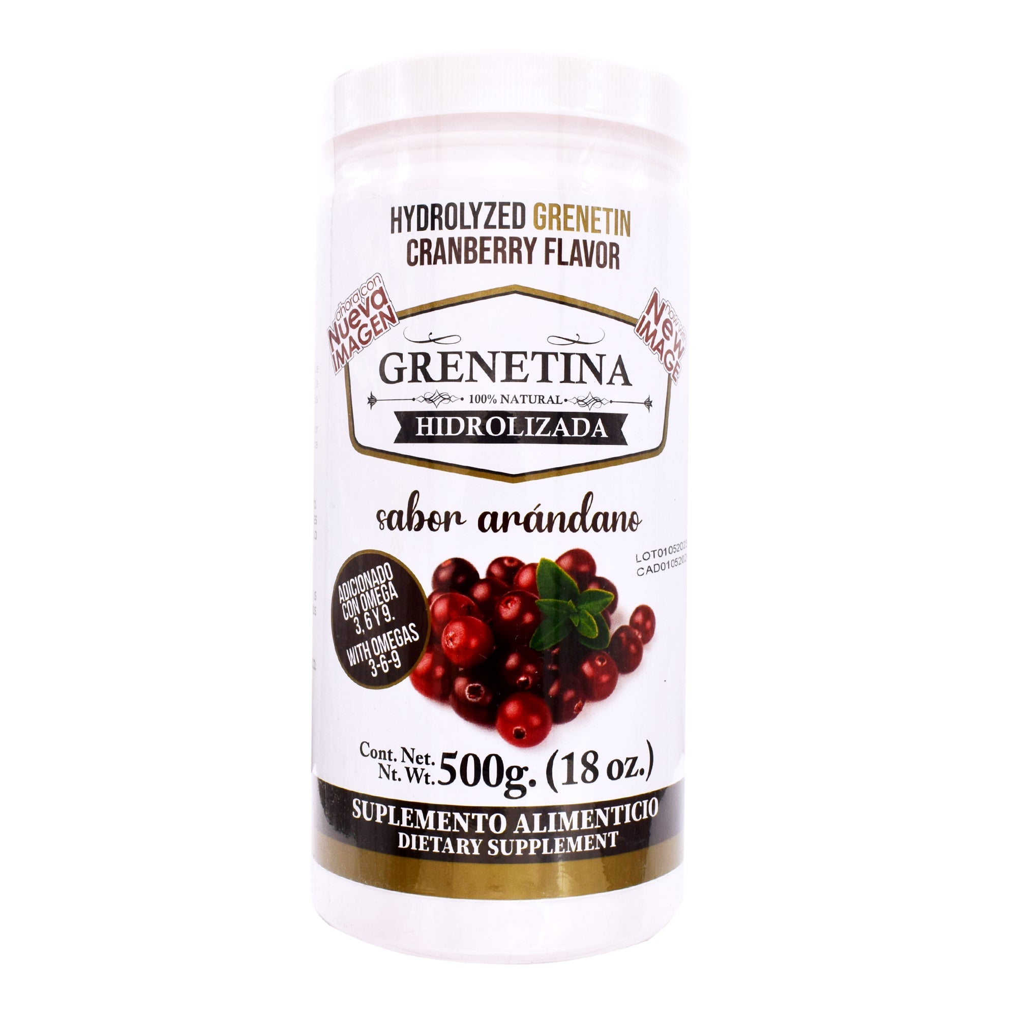 Grenetina Hidrolizada Sabor Arandano 500 G