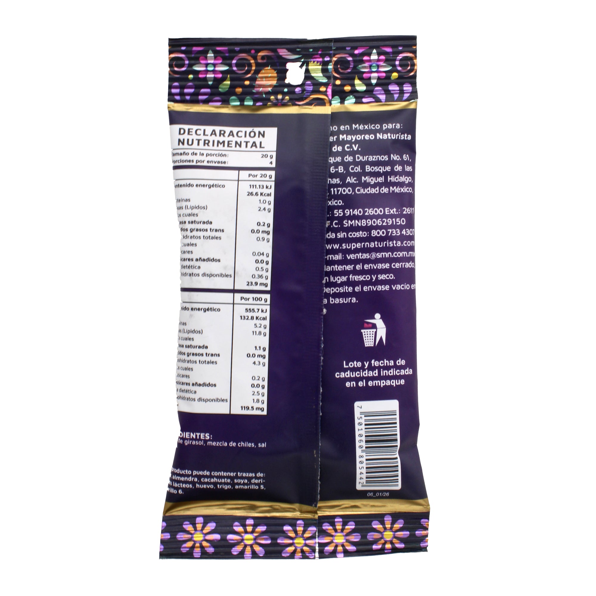Semilla De Girasol Con Chile 80 G