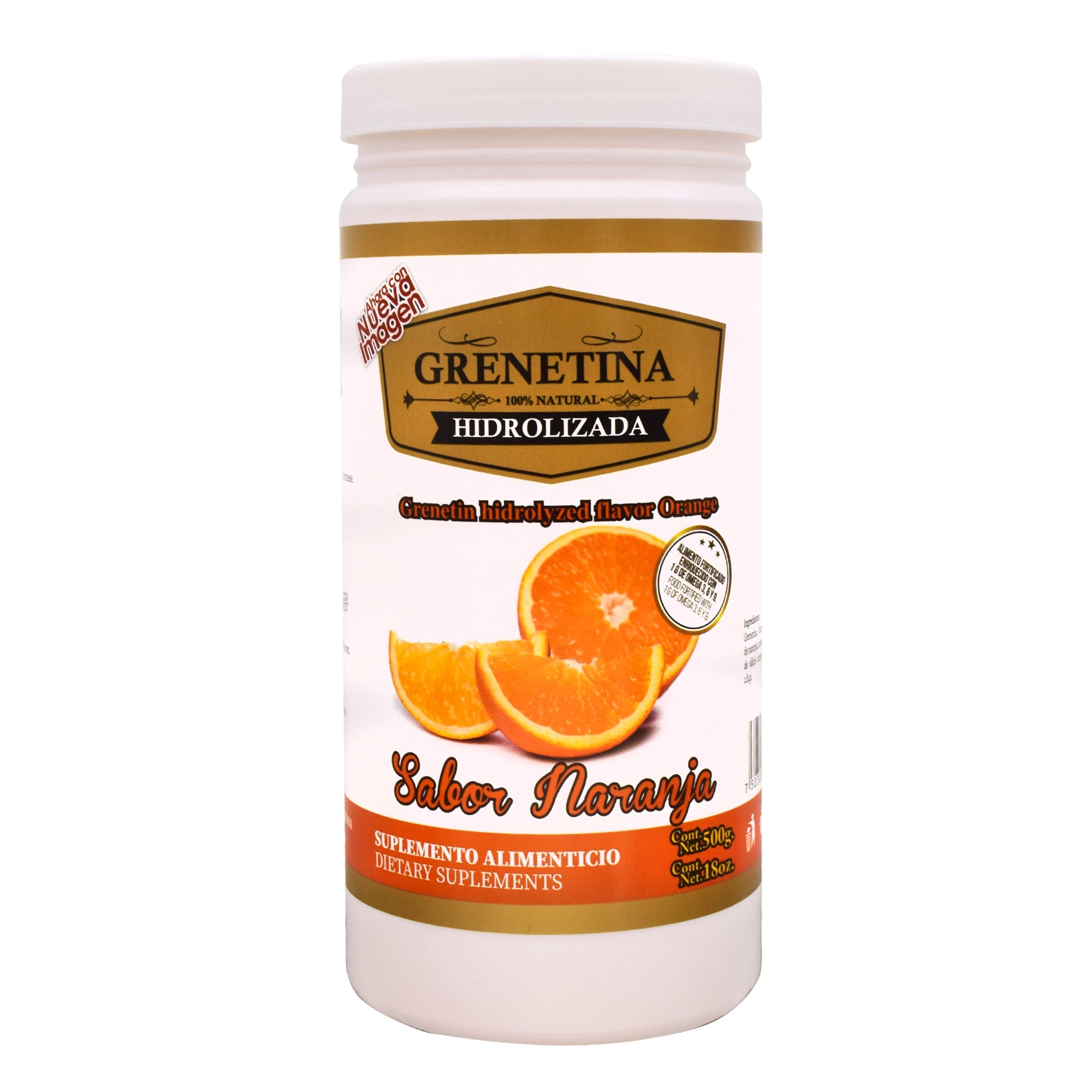 Grenetina Hidrolizada Sabor Naranja  500 G