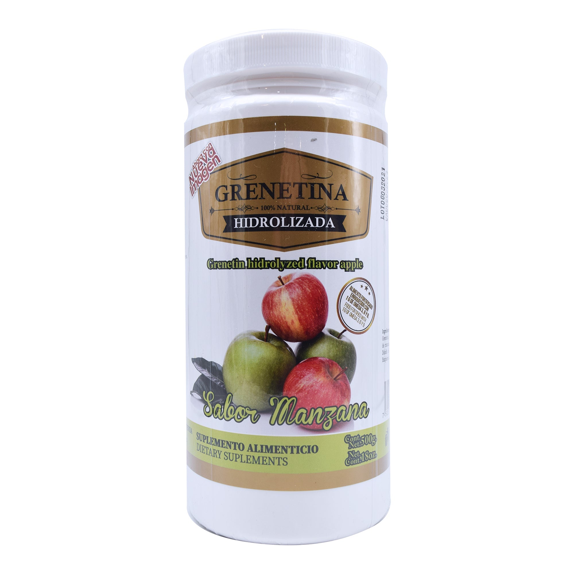 Grenetina Hidrolizada Sabor Manzana 500 G