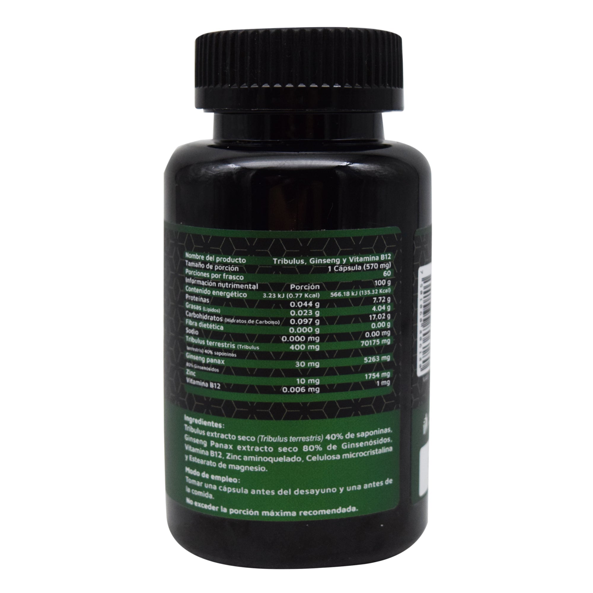 Tribulus Ginseng Y Vitamina B 12 60 Cap