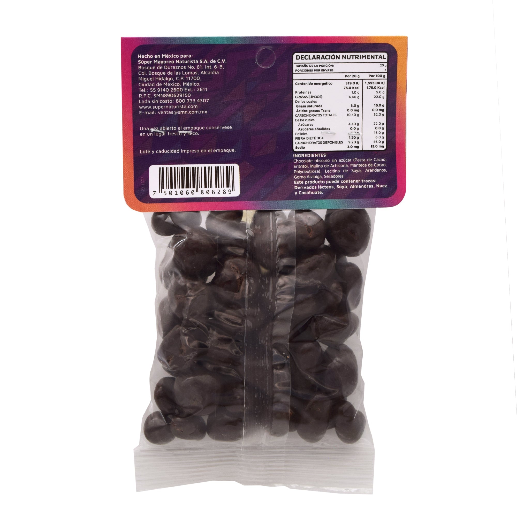 Arandanos Con Chocolate Sin Azucar  80G