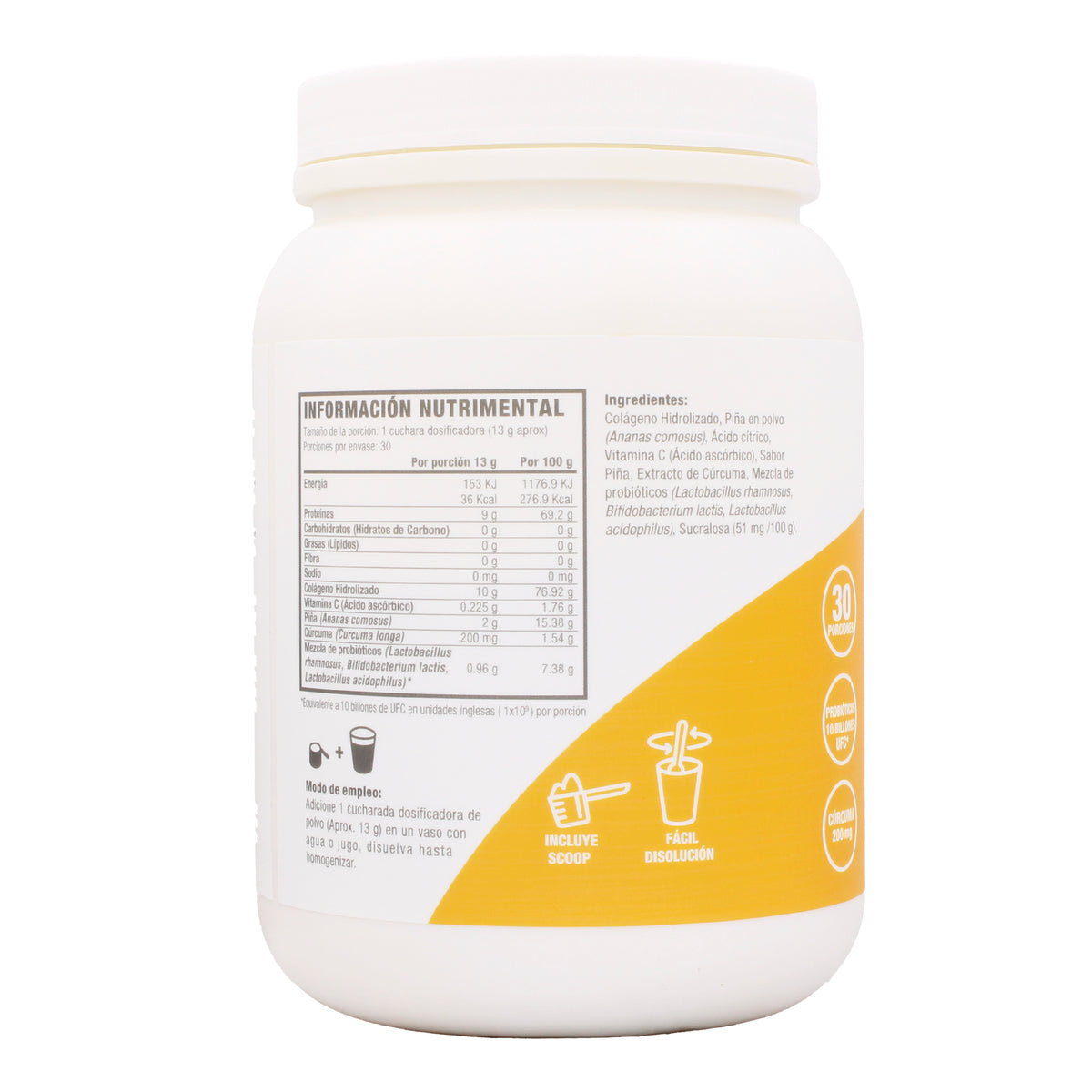 Colageno Hidrolizado Probioticos Curcuma 390 G