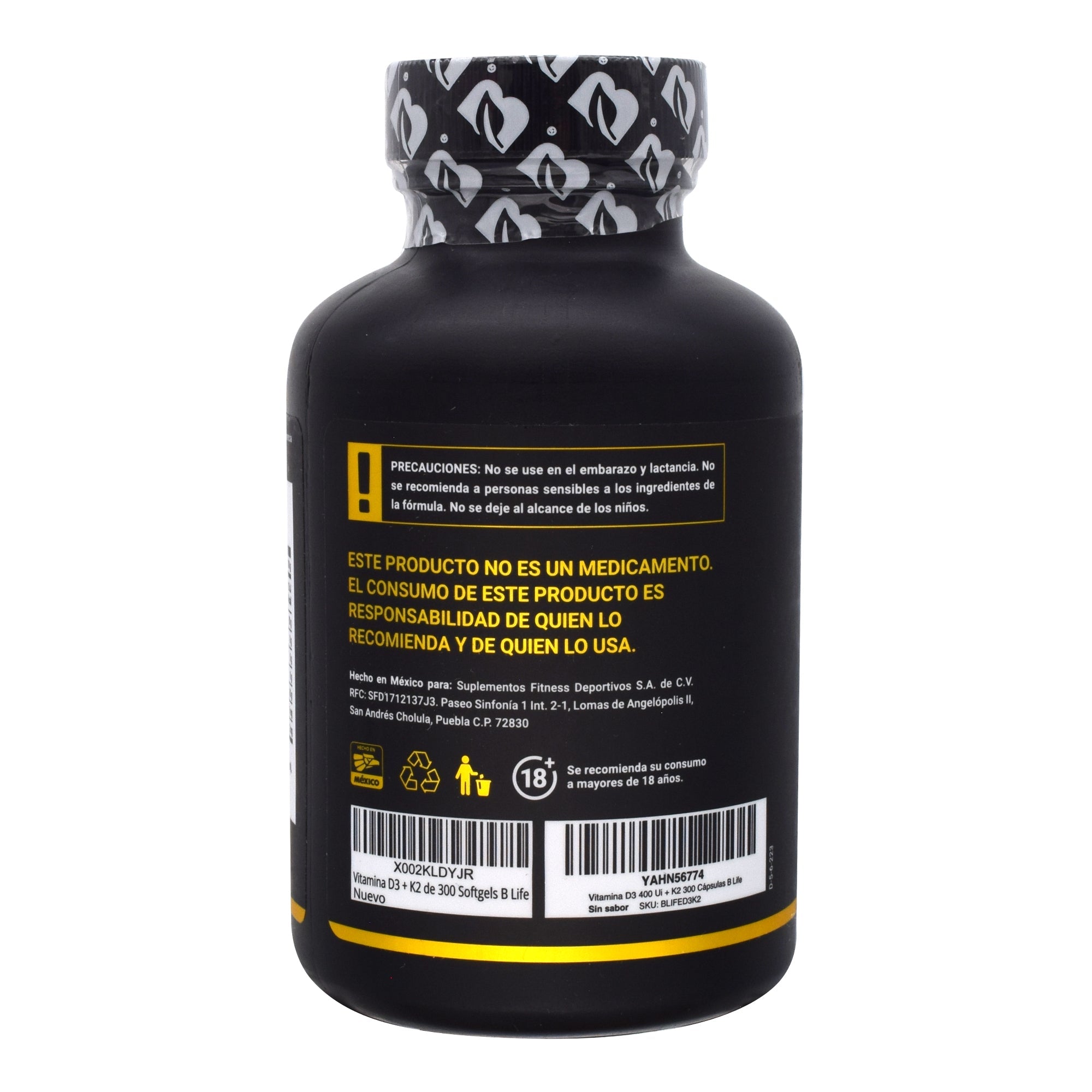 Vitamina D3 K2 Aceite De Coco 300 Cap