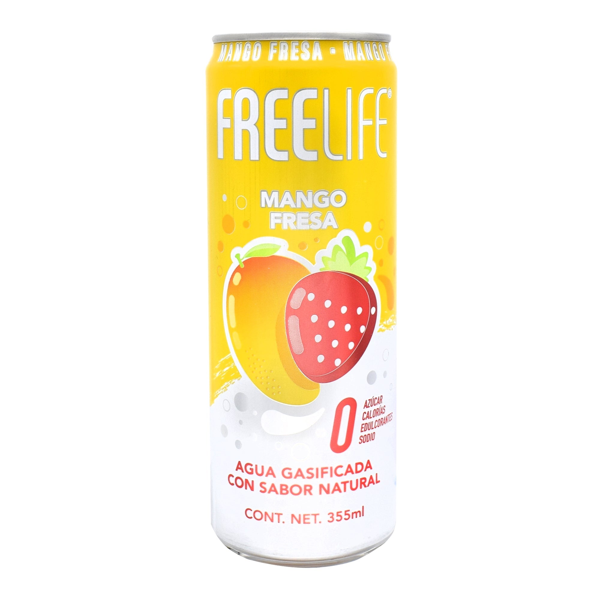 Agua Gasificada Mango Fresa 355 Ml