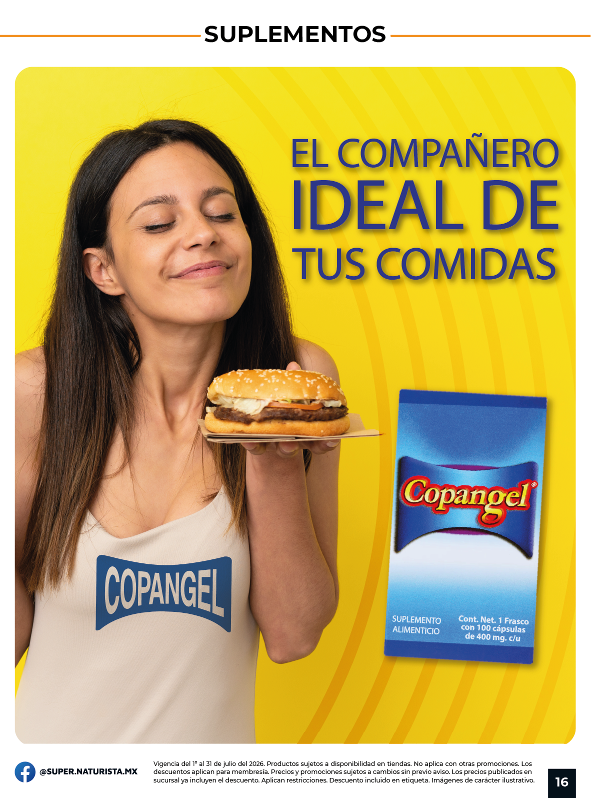 Producto Copangel presentado en Gaceta Julio 2026 de Súper Naturista.