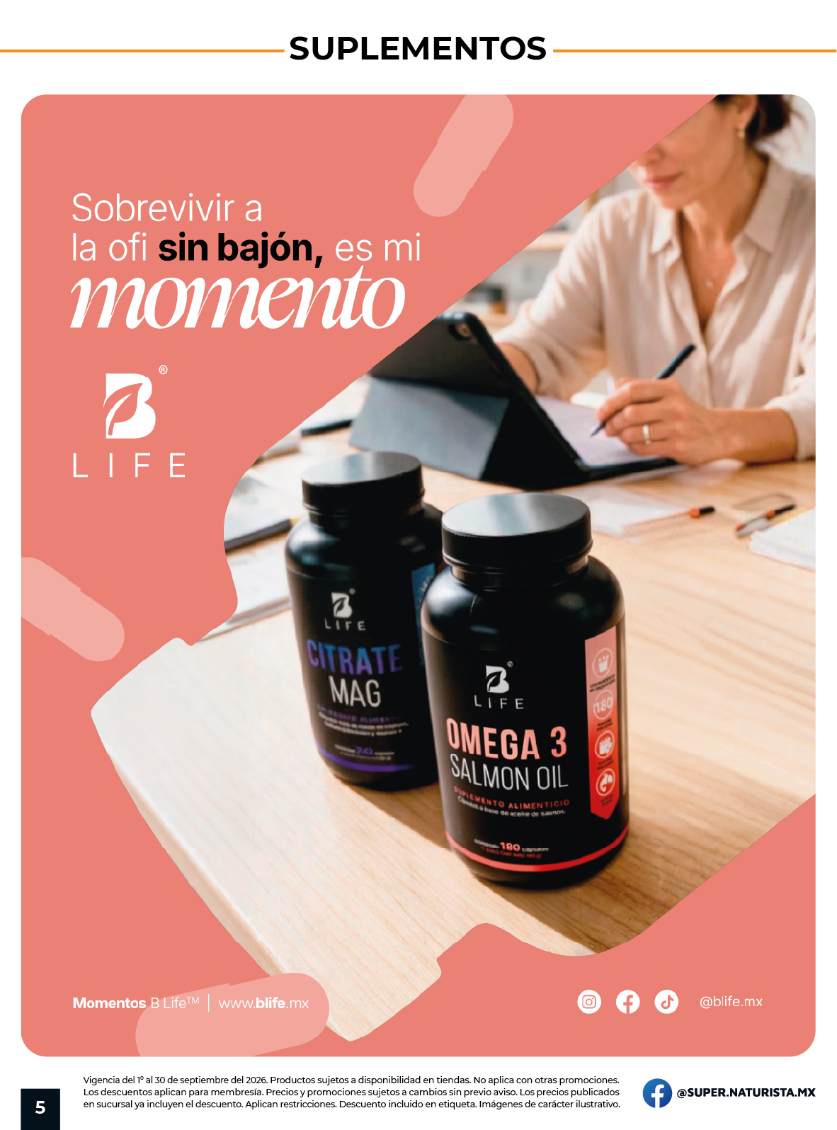 Suplementos B Life Co Q-10 Blend, Resveratrol y PROS Blend en Súper Naturista